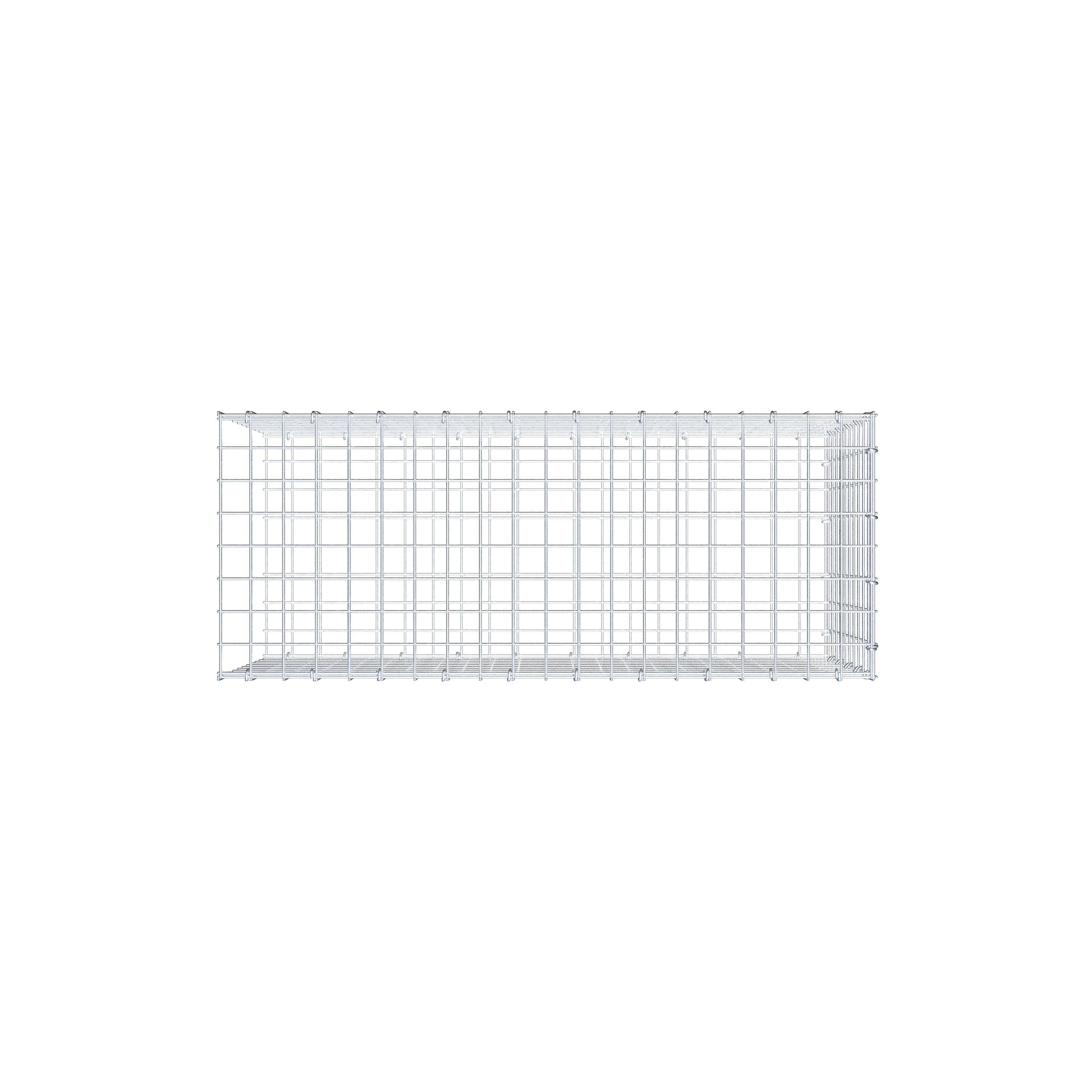 Mounted gabion type 2 100 cm x 50 cm x 40 cm (L x H x D), mesh size 5 cm x 5 cm, C-ring