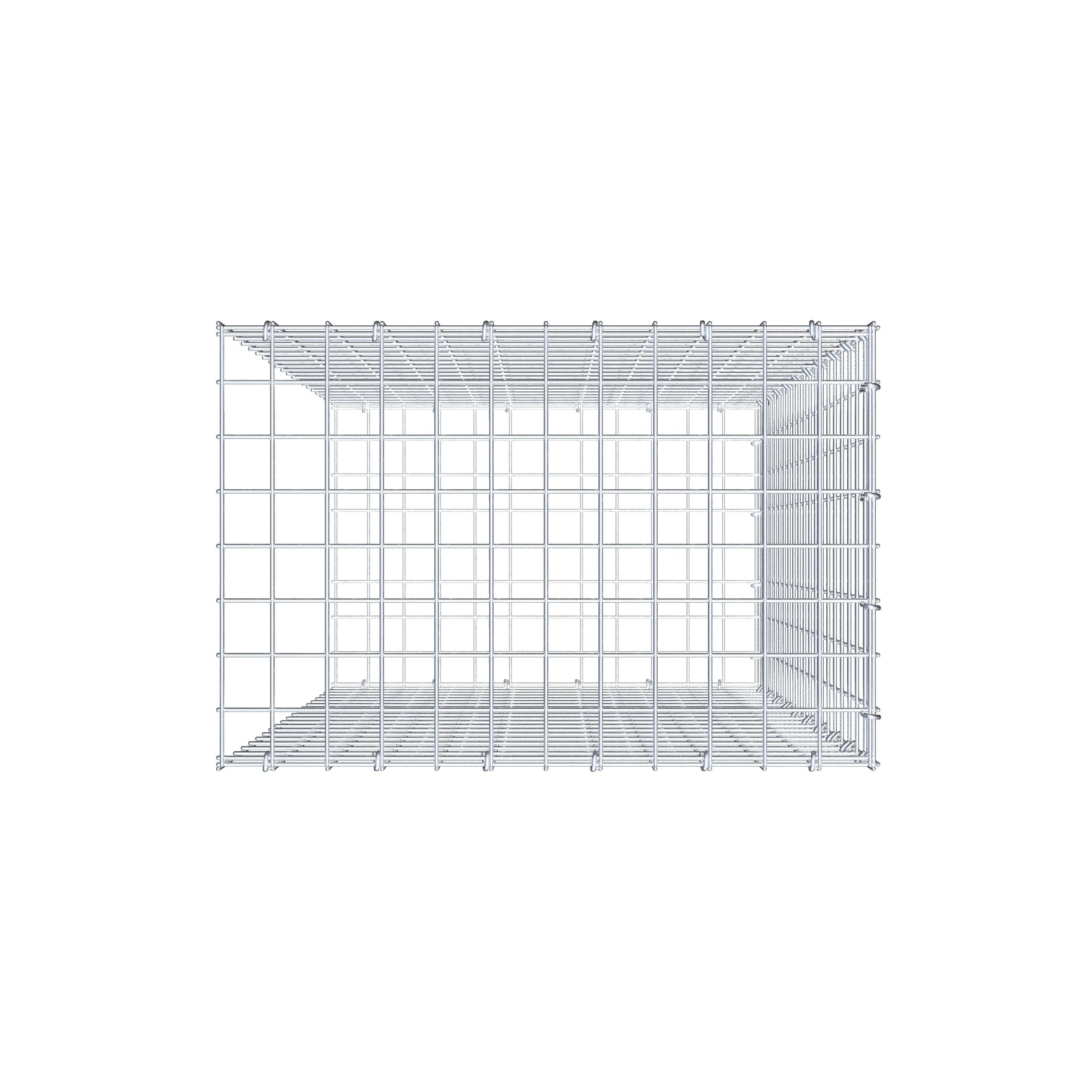 Gabião Tipo 2 100 cm x 60 cm x 40 cm (C x A x P), malhagem 5 cm x 5 cm, anel C