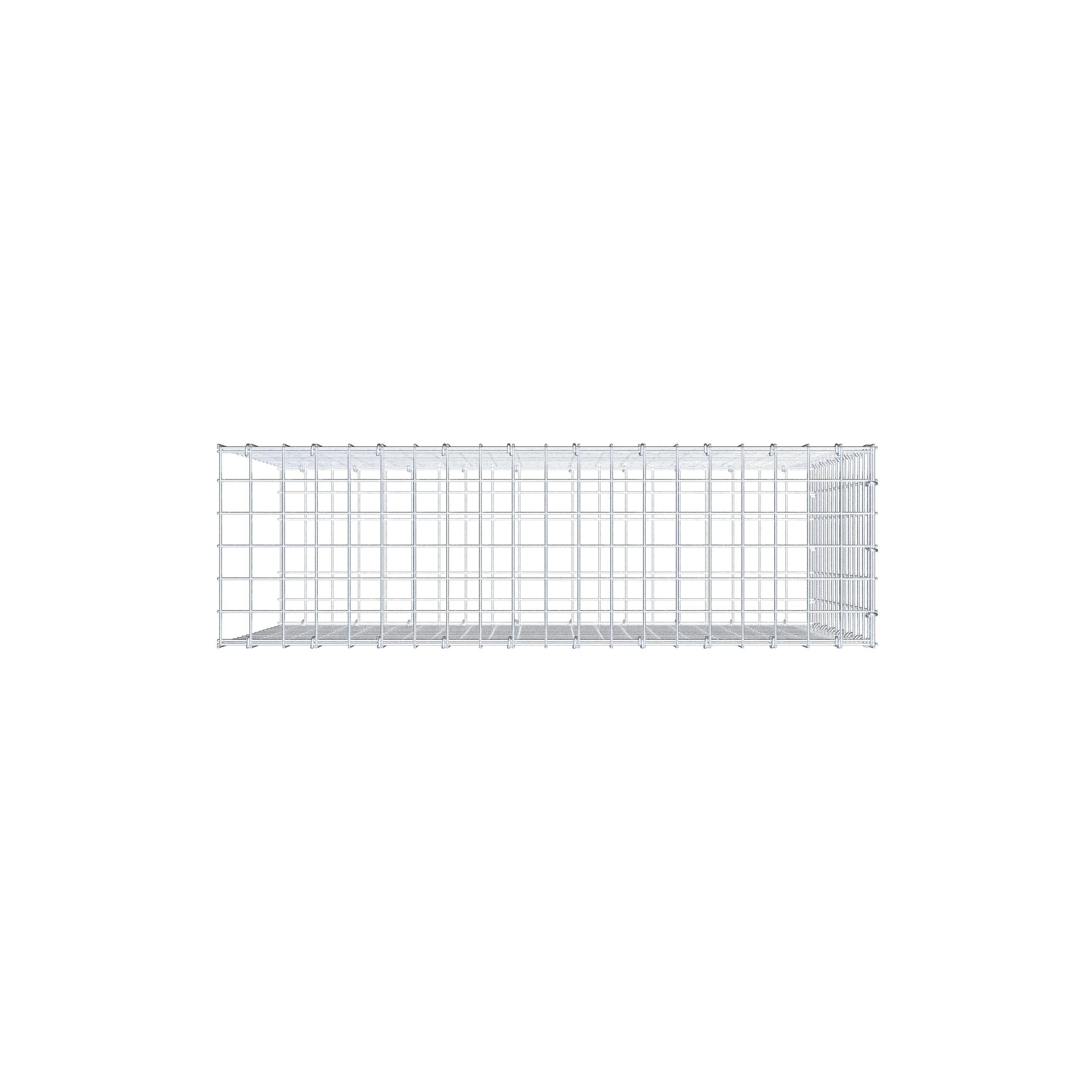 Anbaugabione Typ 2 100 cm x 70 cm x 30 cm (L x H x T), Maschenweite 5 cm x 5 cm, C-Ring