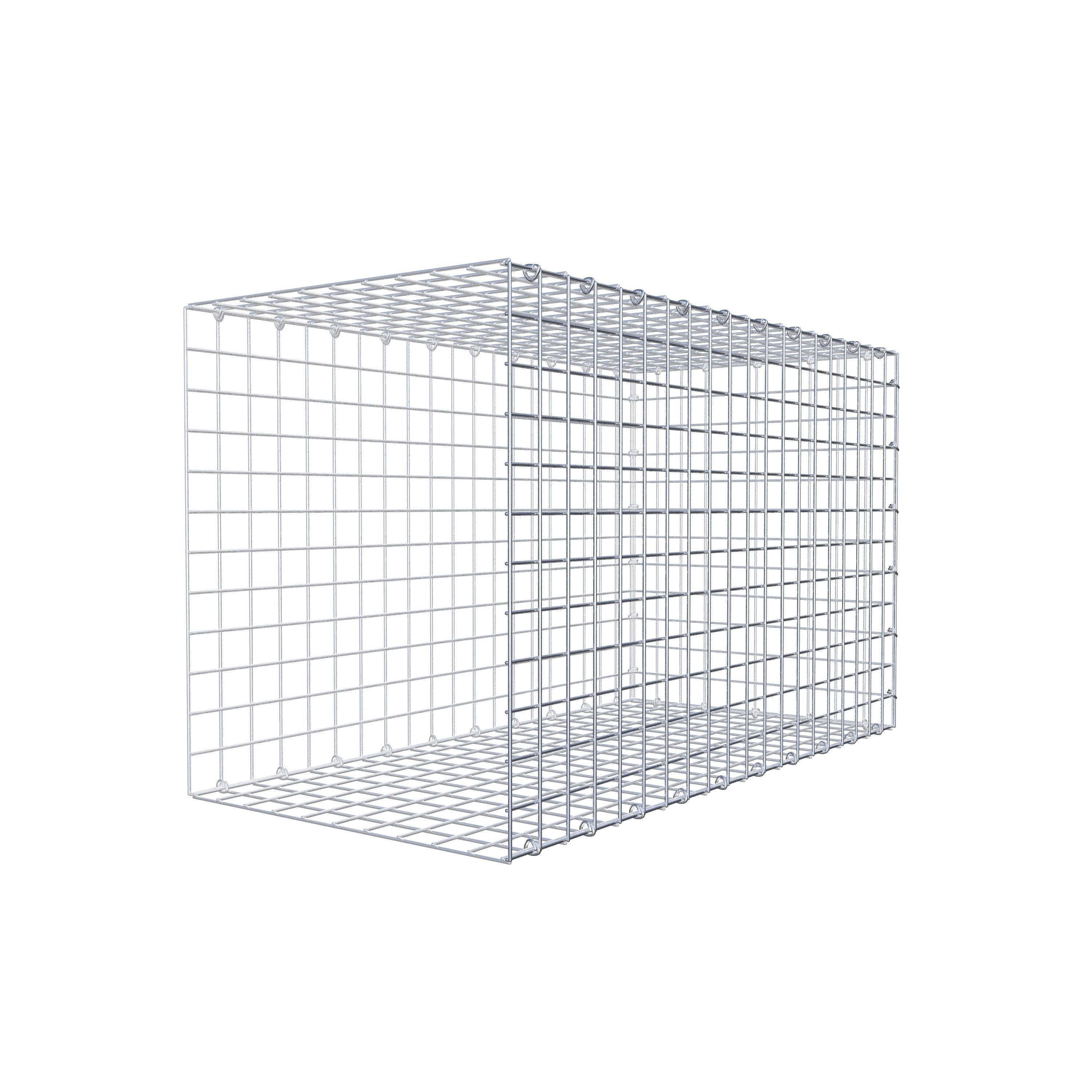 Mounted gabion type 2 100 cm x 60 cm x 50 cm (L x H x D), mesh size 5 cm x 5 cm, C-ring