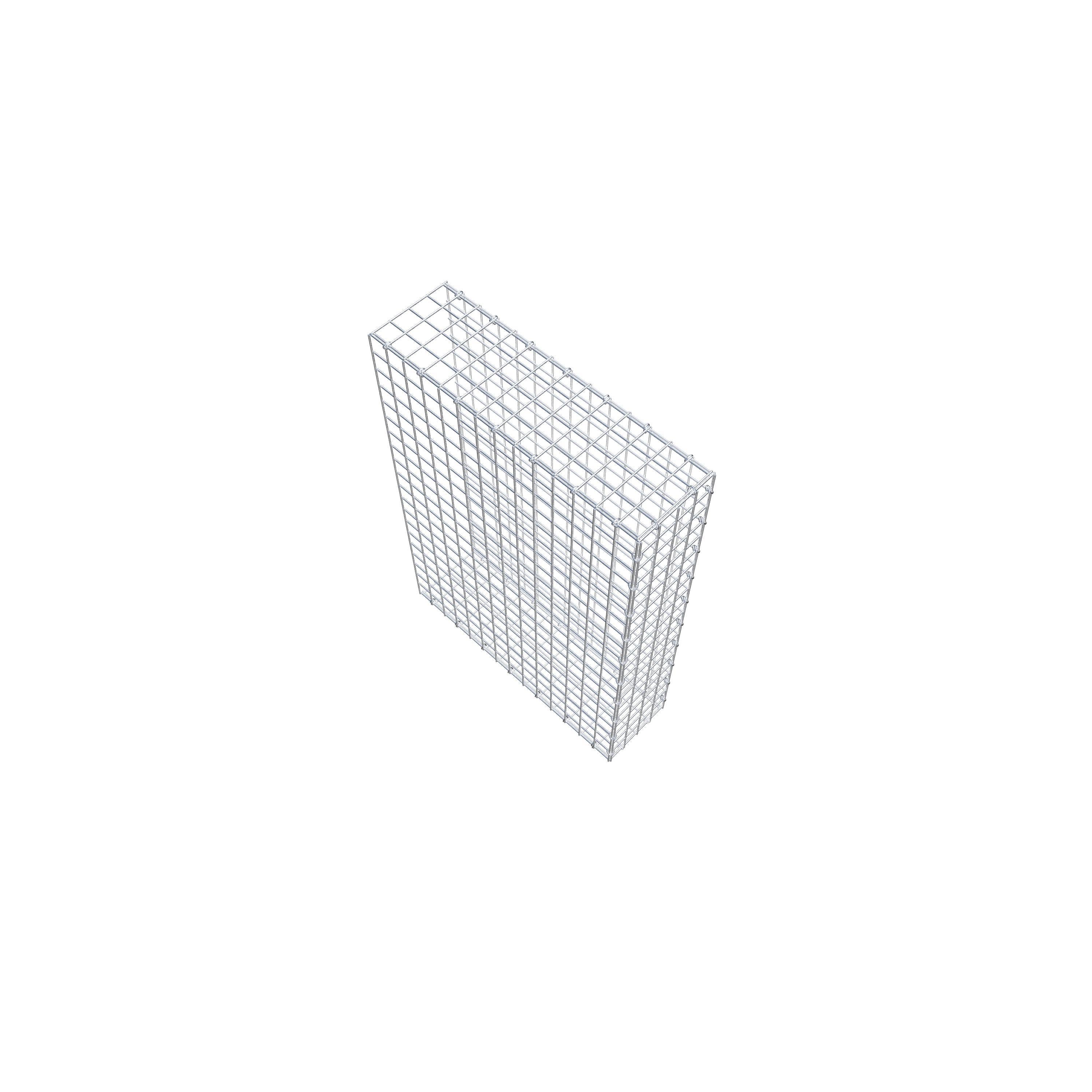 Monteret gabion type 2 100 cm x 70 cm x 20 cm (L x H x D), maskestørrelse 5 cm x 5 cm, C-ring