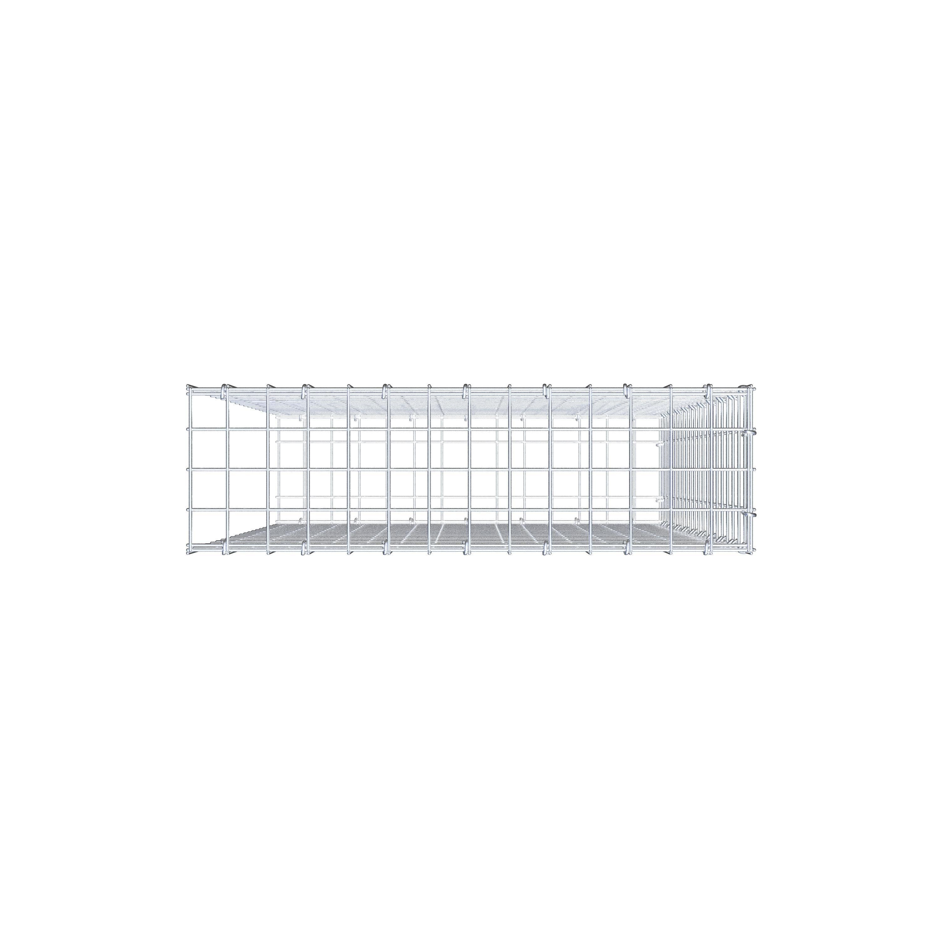Monteret gabion type 2 100 cm x 70 cm x 20 cm (L x H x D), maskestørrelse 5 cm x 5 cm, C-ring