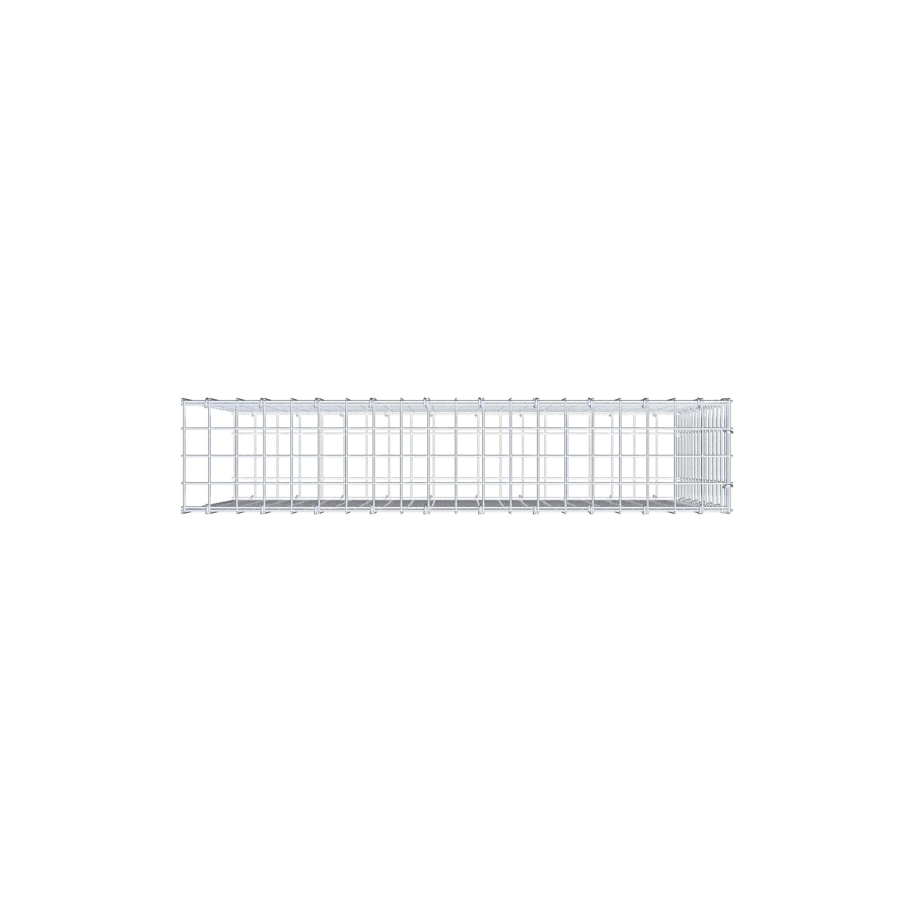 Monteret gabion type 2 100 cm x 70 cm x 20 cm (L x H x D), maskestørrelse 5 cm x 5 cm, C-ring