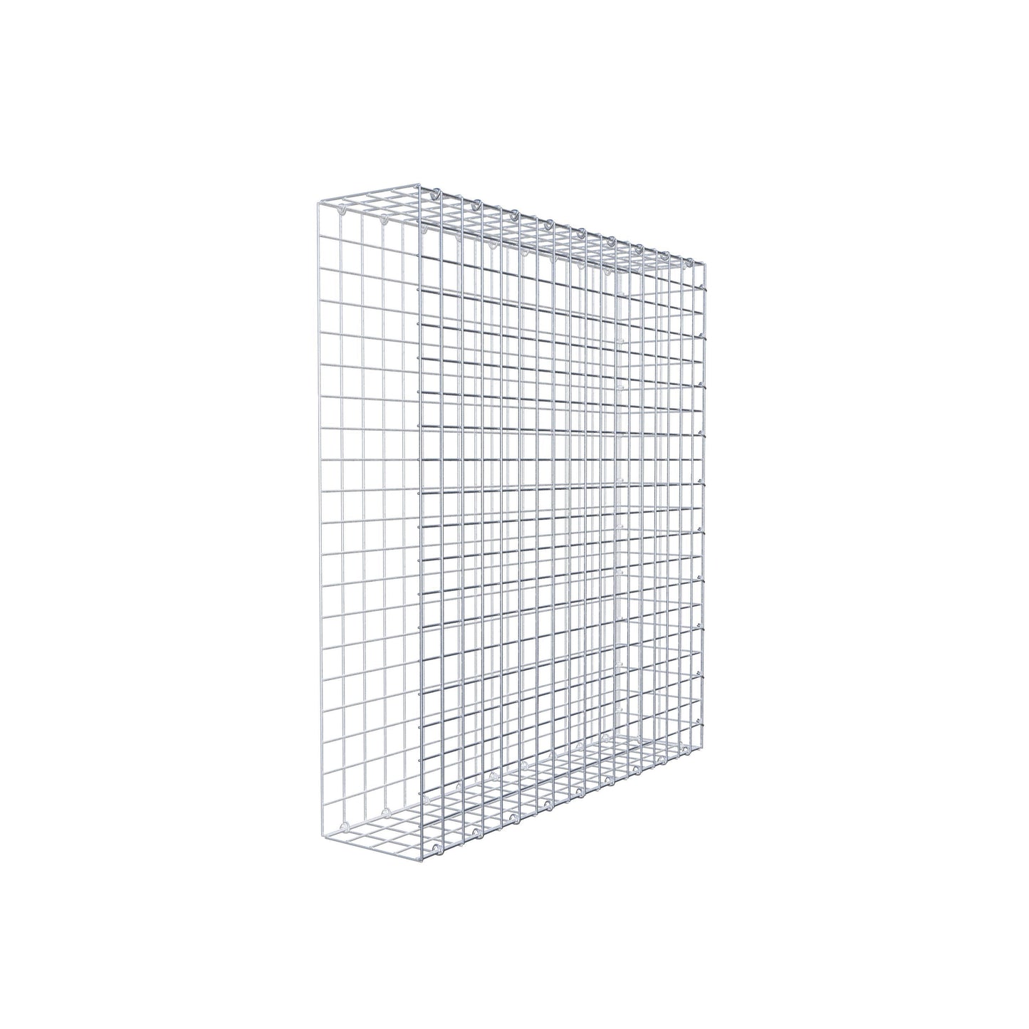 Typ 2 påbyggnadsgabion 100 cm x 90 cm x 20 cm (L x H x D), maskstorlek 5 cm x 5 cm, C-ring