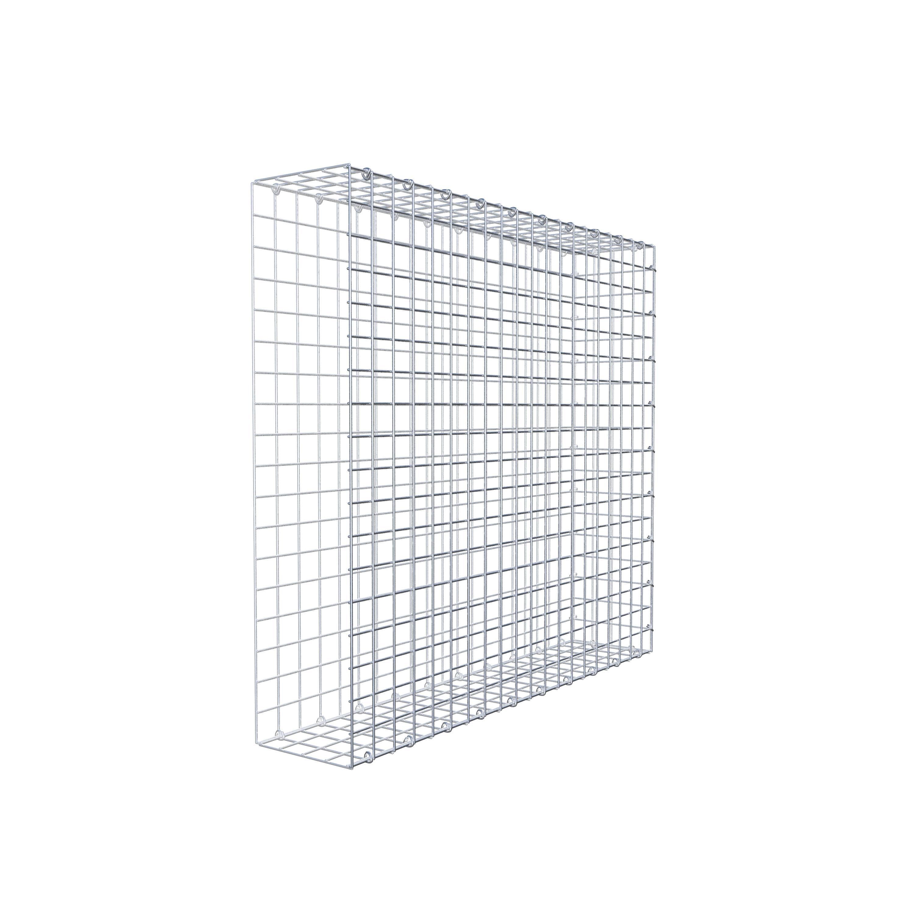 Mounted gabion type 2 100 cm x 90 cm x 20 cm (L x H x D), mesh size 5 cm x 5 cm, C-ring