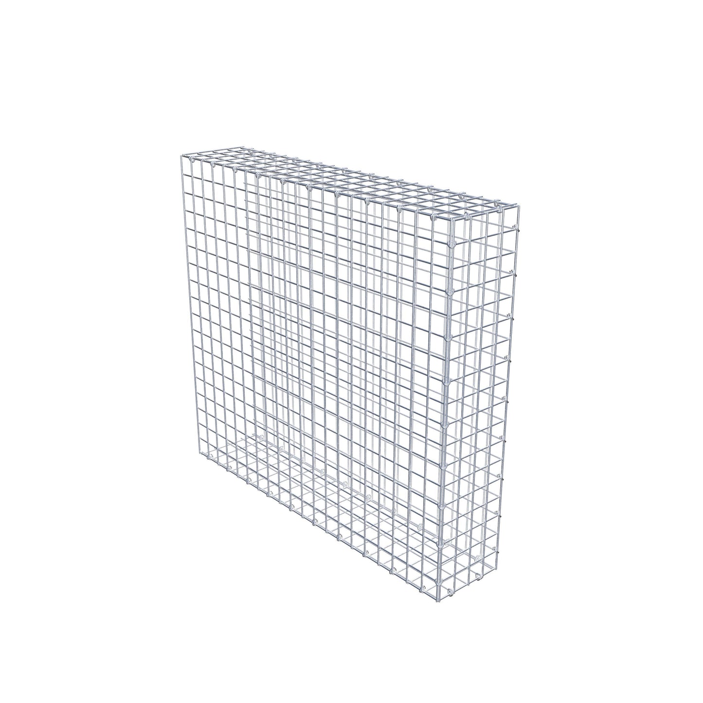 Typ 2 påbyggnadsgabion 100 cm x 90 cm x 20 cm (L x H x D), maskstorlek 5 cm x 5 cm, C-ring