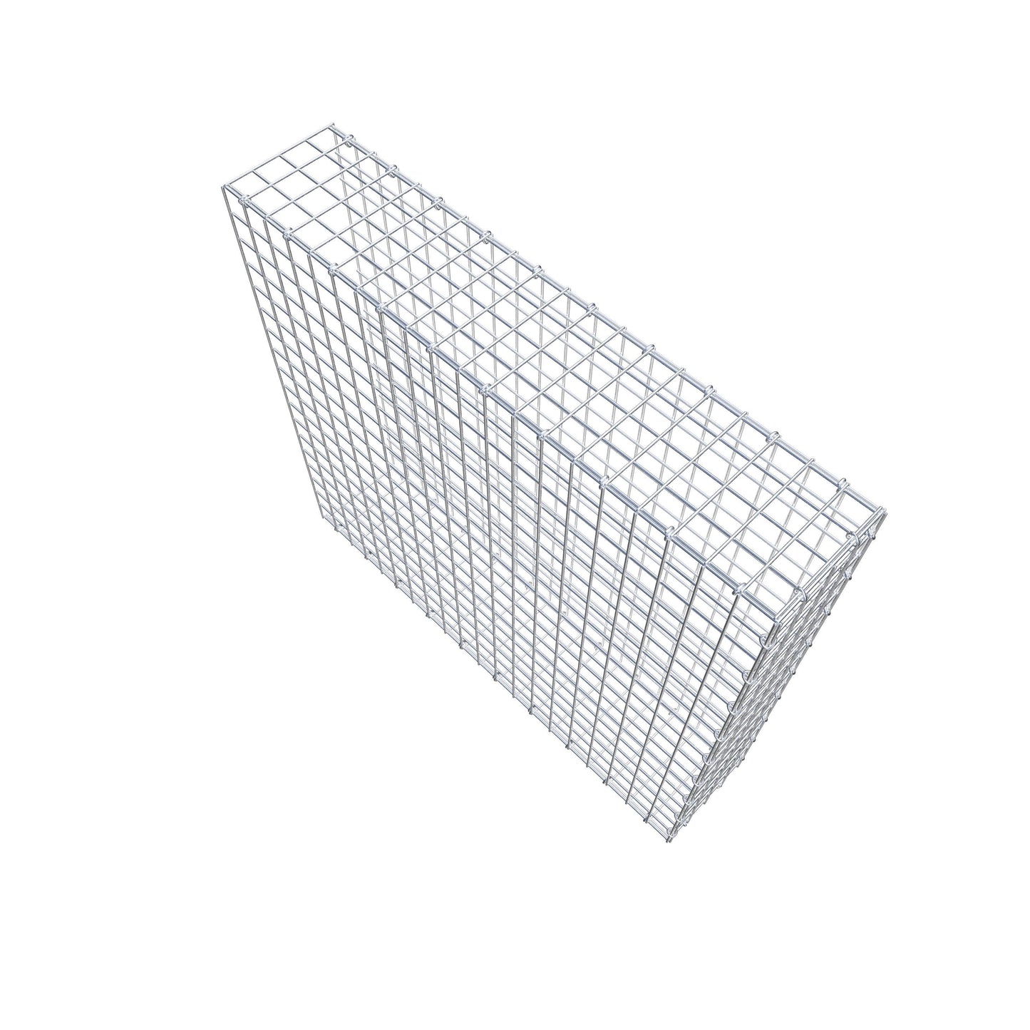 Typ 2 påbyggnadsgabion 100 cm x 90 cm x 20 cm (L x H x D), maskstorlek 5 cm x 5 cm, C-ring