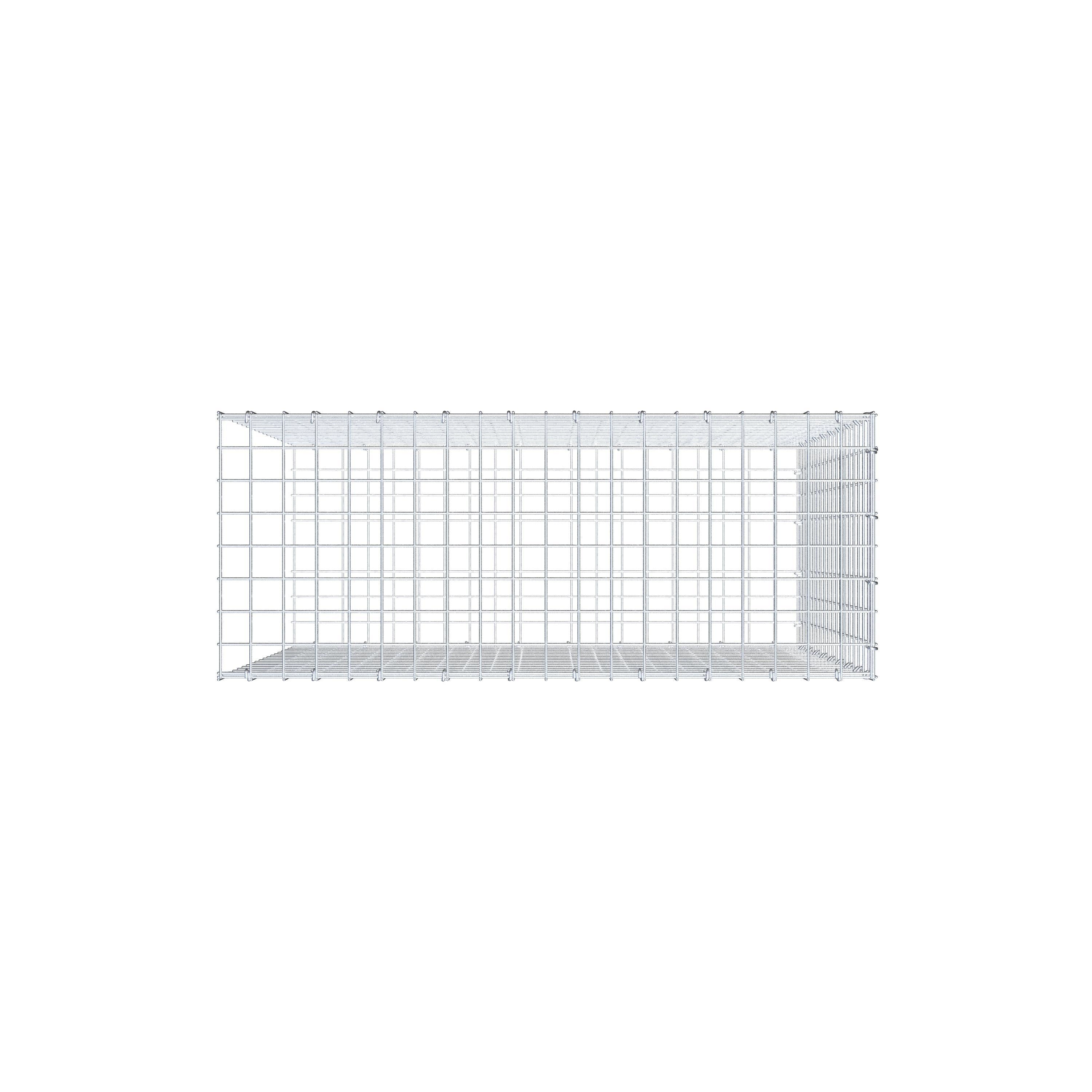 Gabbione aggiuntivo di tipo 2 100 cm x 90 cm x 40 cm (L x H x P), maglia 5 cm x 5 cm, anello a C