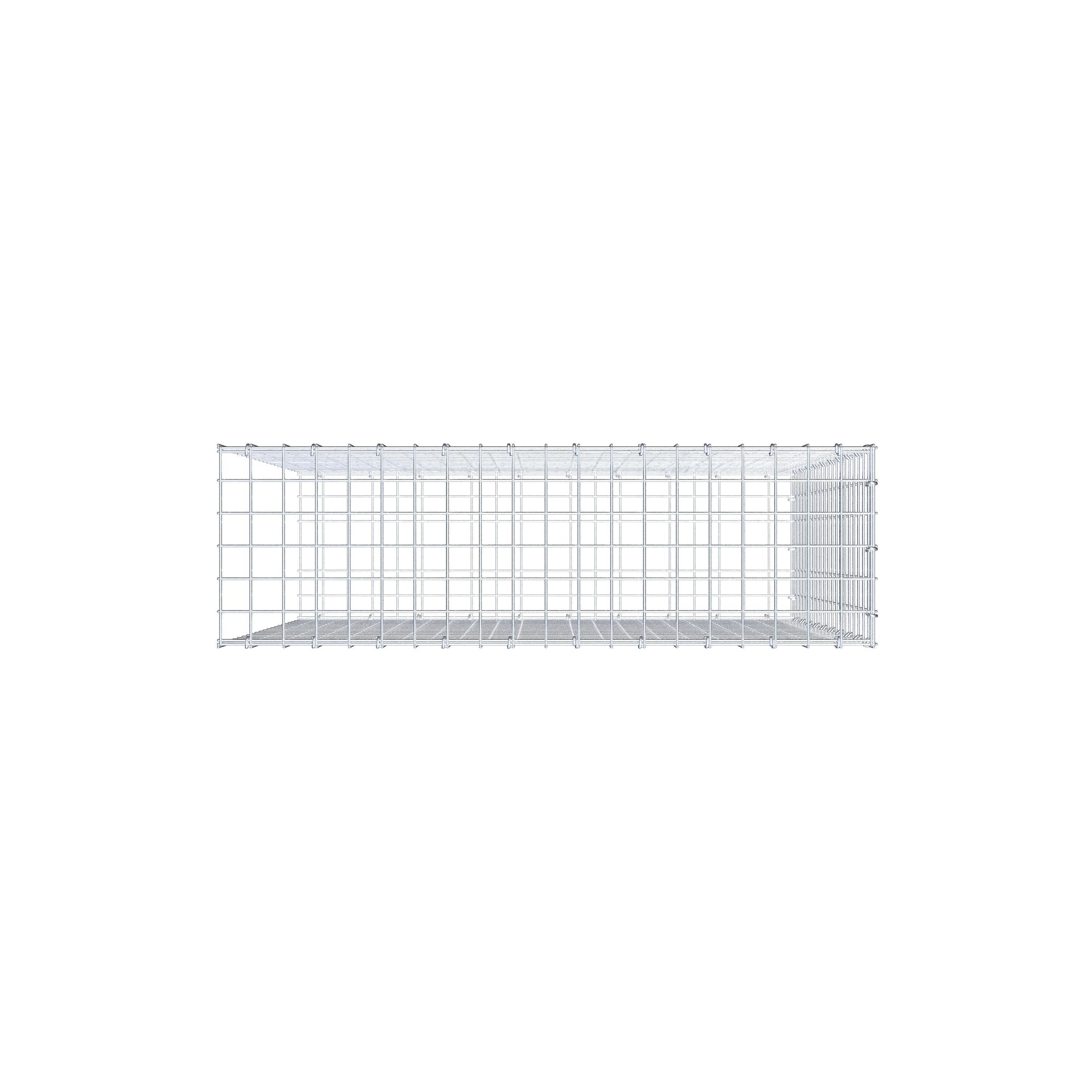 Monteret gabion type 2 100 cm x 100 cm x 30 cm (L x H x D), maskestørrelse 5 cm x 5 cm, C-ring