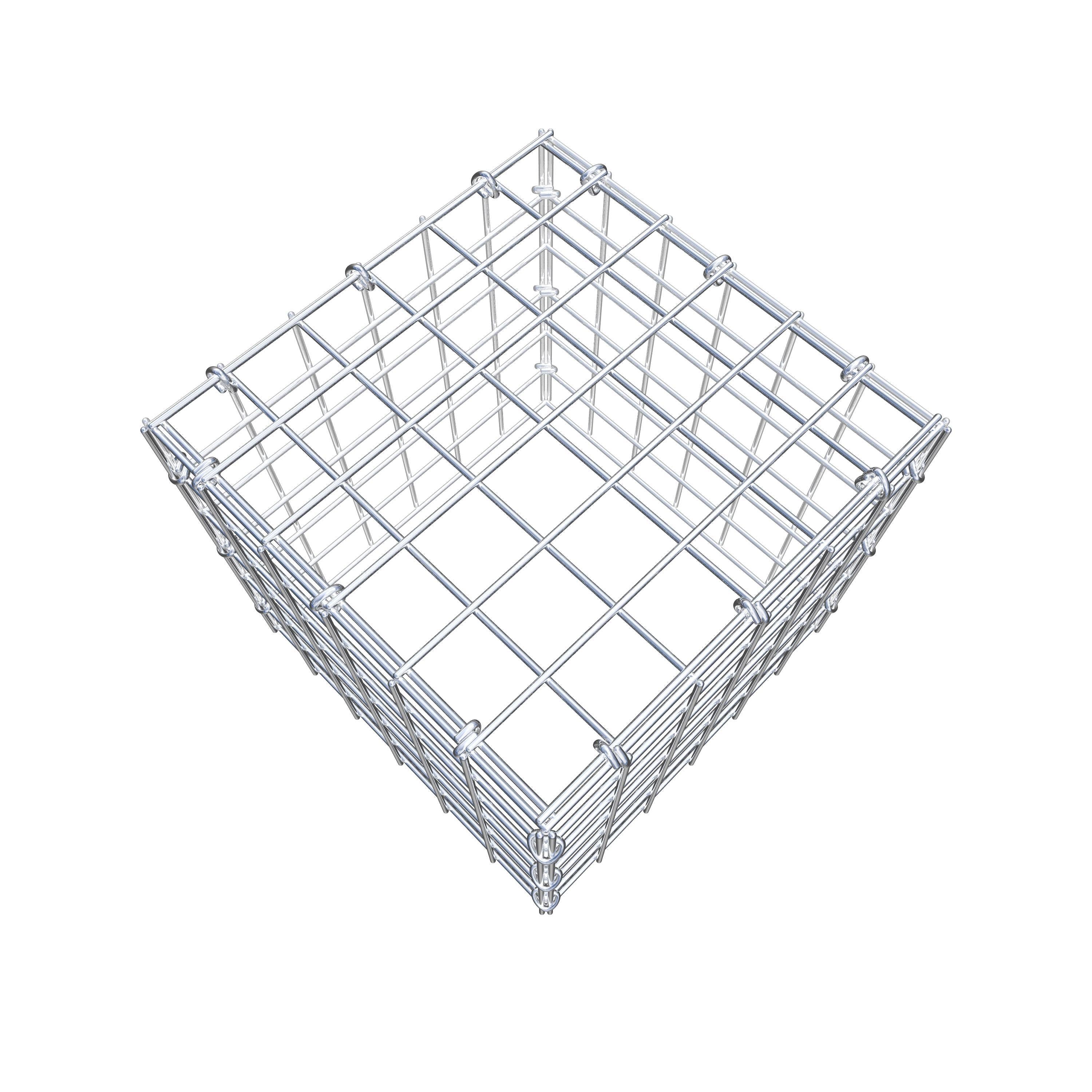 Monteret gabion type 3 30 cm x 30 cm x 30 cm (L x H x D), maskestørrelse 5 cm x 5 cm, C-ring