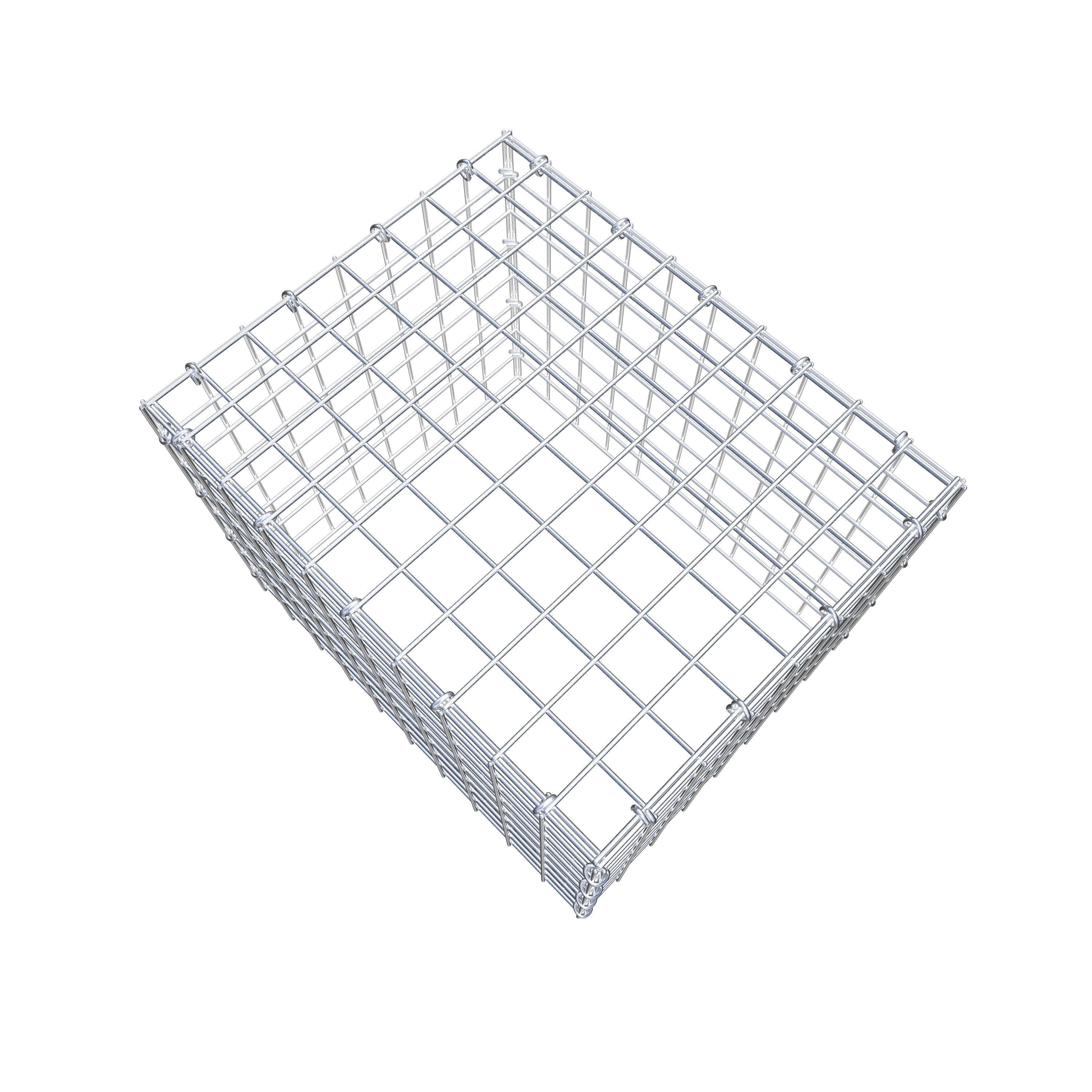 Mounted gabion type 3 50 cm x 40 cm x 40 cm (L x H x D), mesh size 5 cm x 5 cm, C-ring