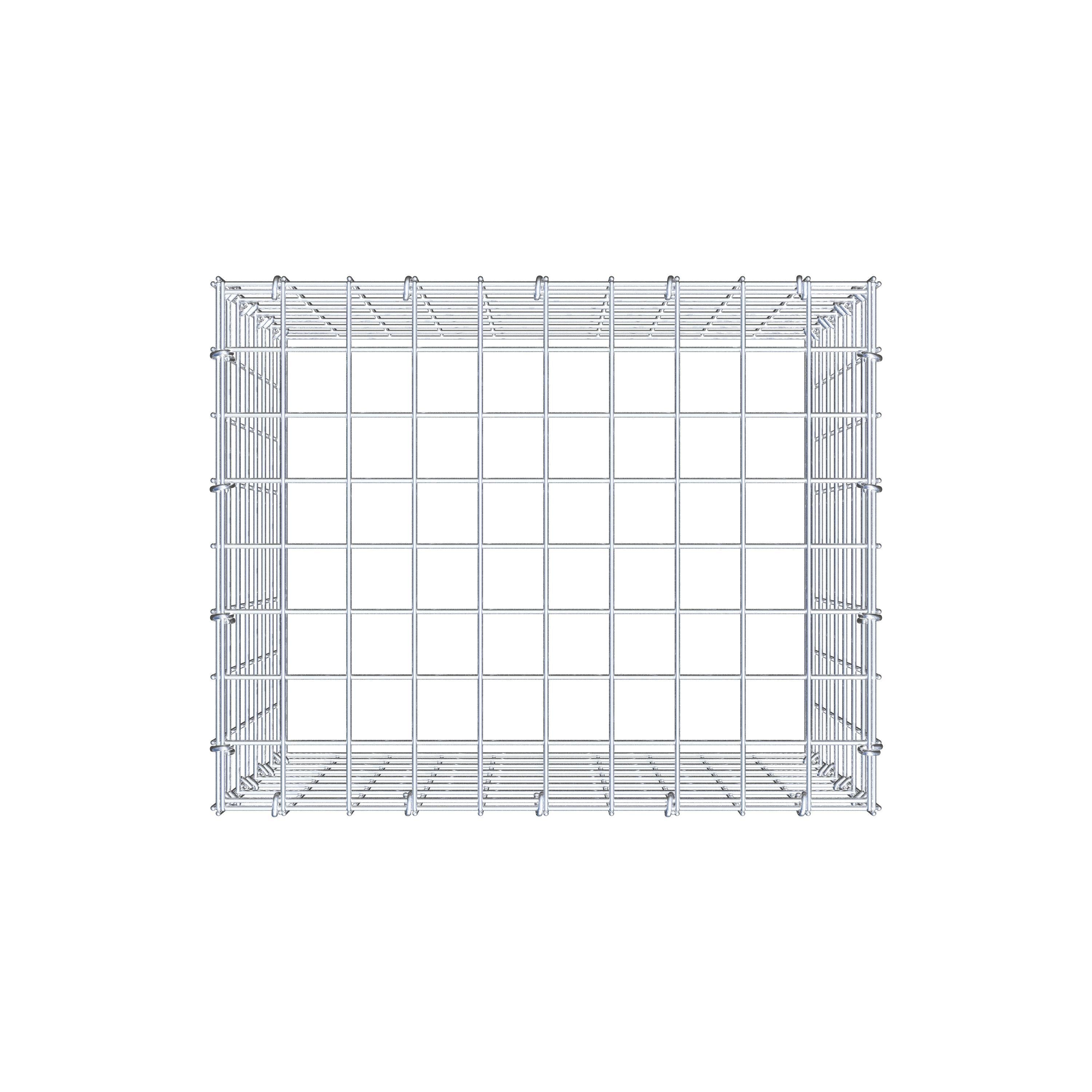 Monteret gabion type 3 50 cm x 40 cm x 40 cm (L x H x D), maskestørrelse 5 cm x 5 cm, C-ring