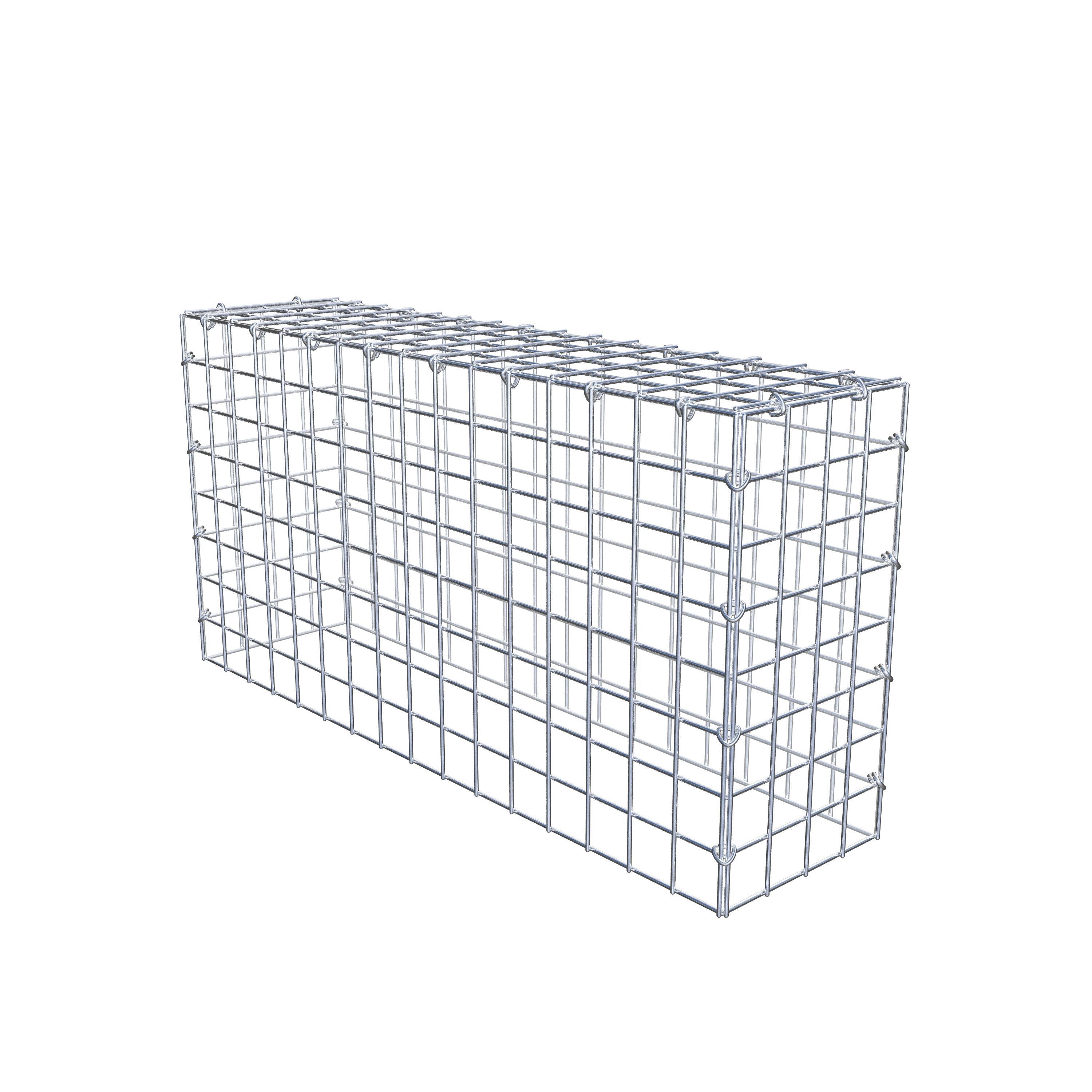 Monteret gabion type 3 80 cm x 40 cm x 20 cm (L x H x D), maskestørrelse 5 cm x 5 cm, C-ring