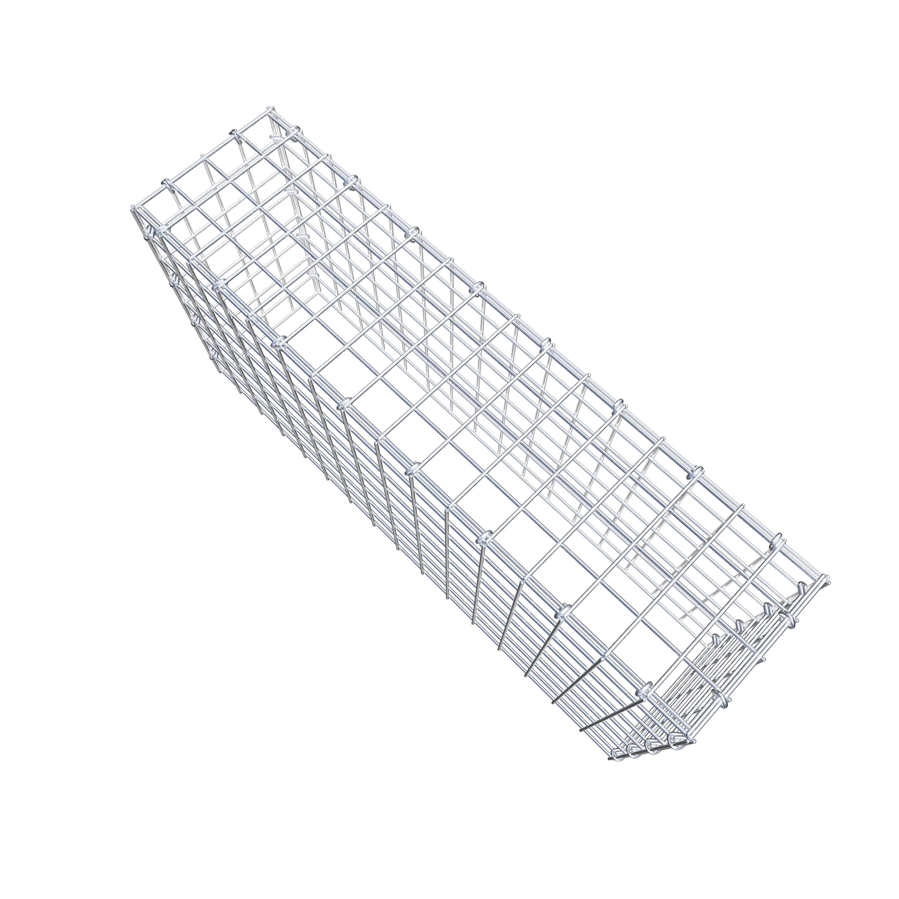 Monteret gabion type 3 80 cm x 40 cm x 20 cm (L x H x D), maskestørrelse 5 cm x 5 cm, C-ring