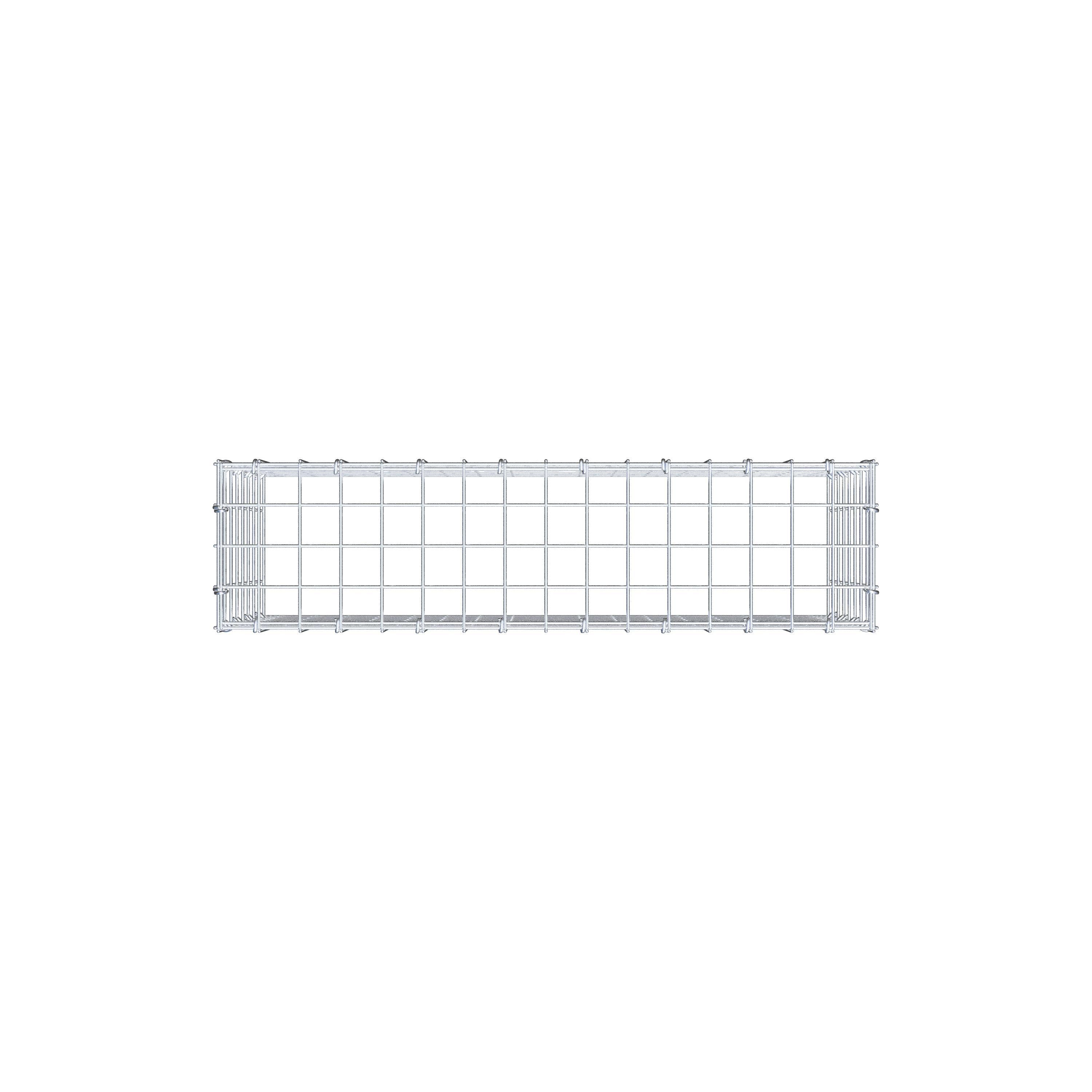 Monteret gabion type 3 80 cm x 40 cm x 20 cm (L x H x D), maskestørrelse 5 cm x 5 cm, C-ring