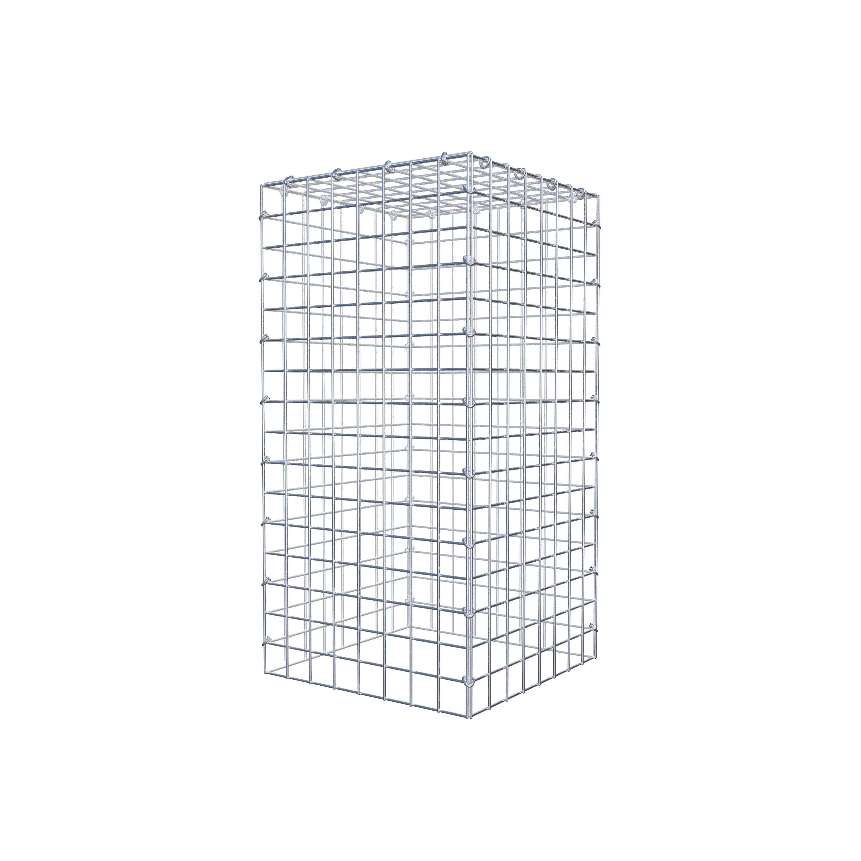 Monteret gabion type 3 80 cm x 40 cm x 40 cm (L x H x D), maskestørrelse 5 cm x 5 cm, C-ring