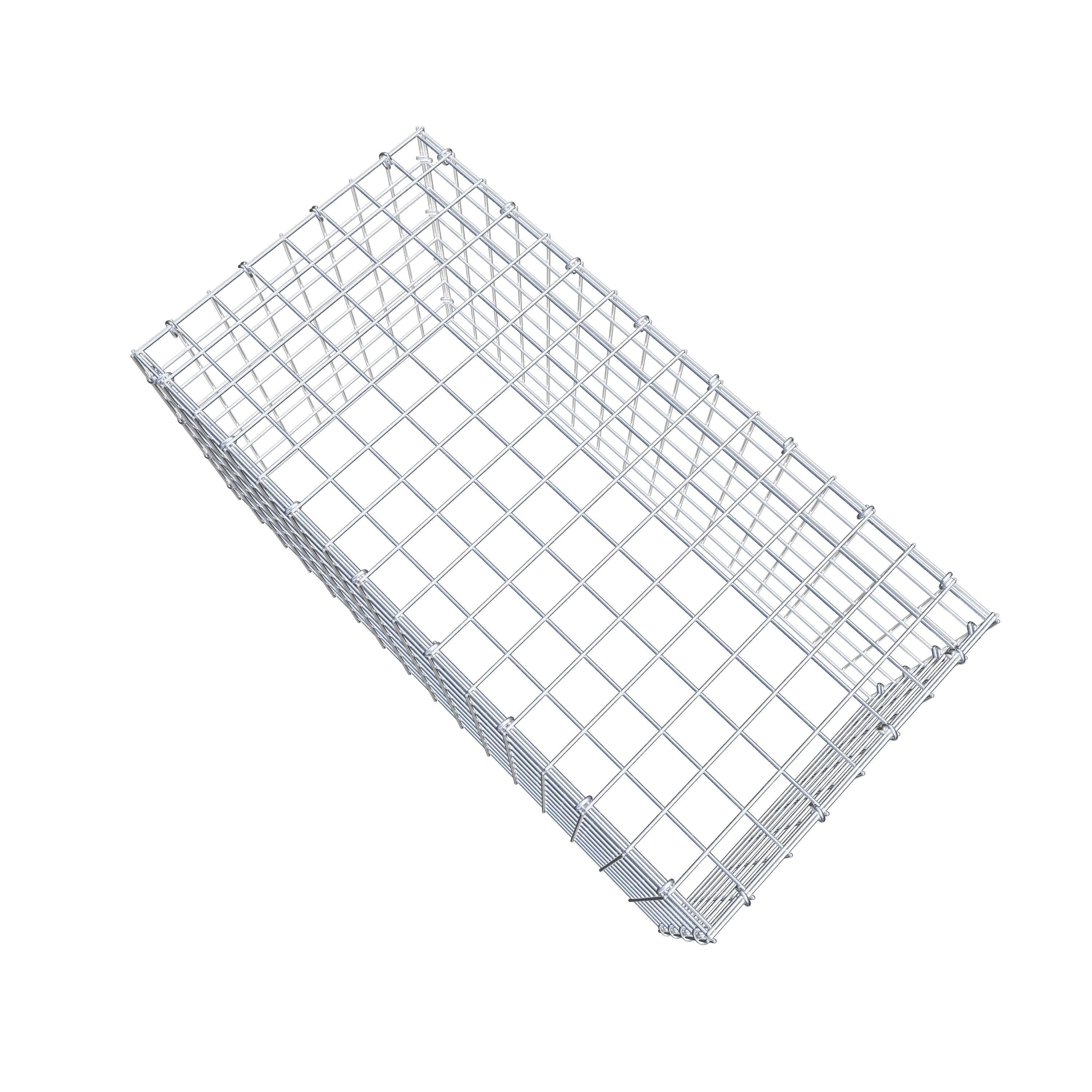 Monteret gabion type 3 80 cm x 40 cm x 40 cm (L x H x D), maskestørrelse 5 cm x 5 cm, C-ring