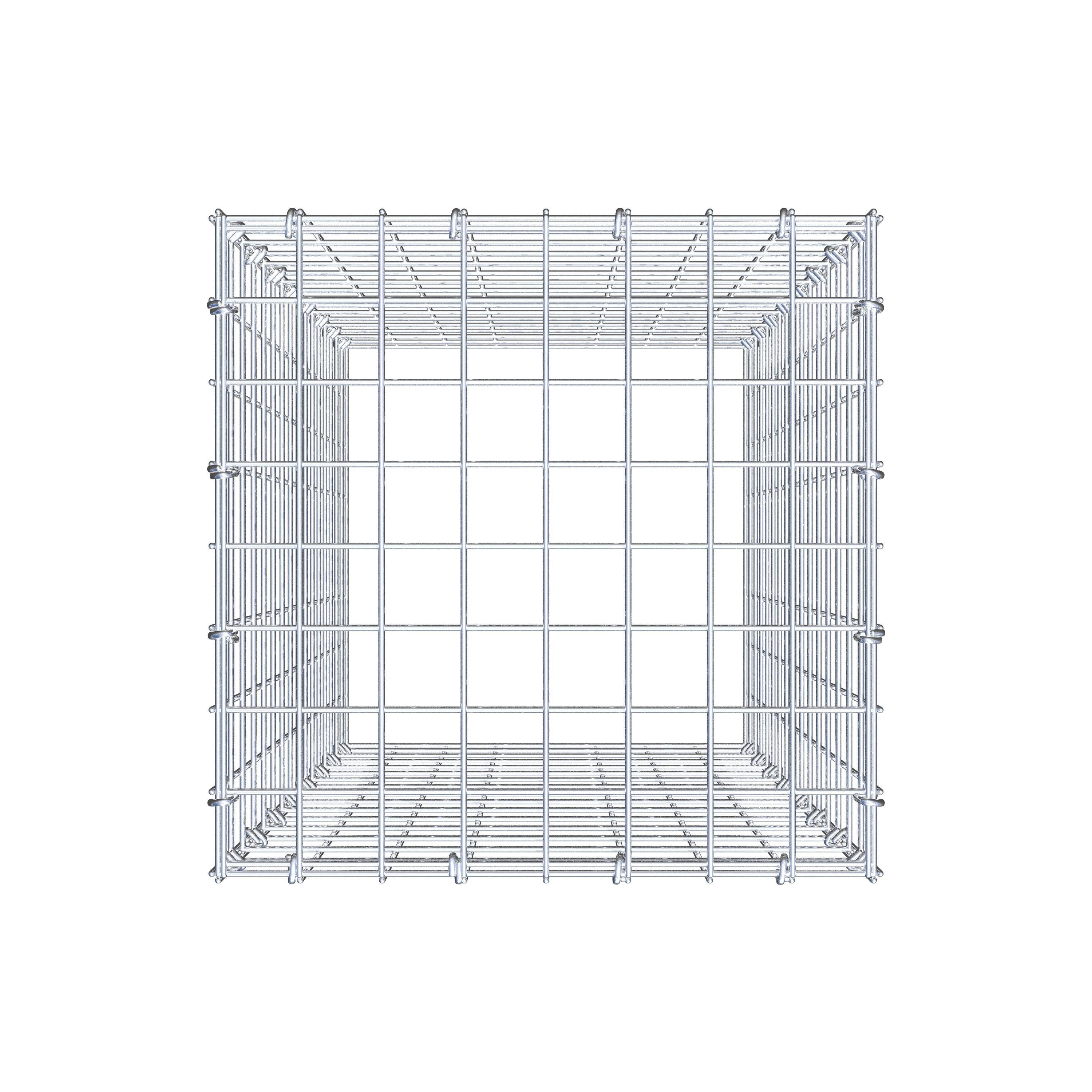 Monteret gabion type 3 80 cm x 40 cm x 40 cm (L x H x D), maskestørrelse 5 cm x 5 cm, C-ring