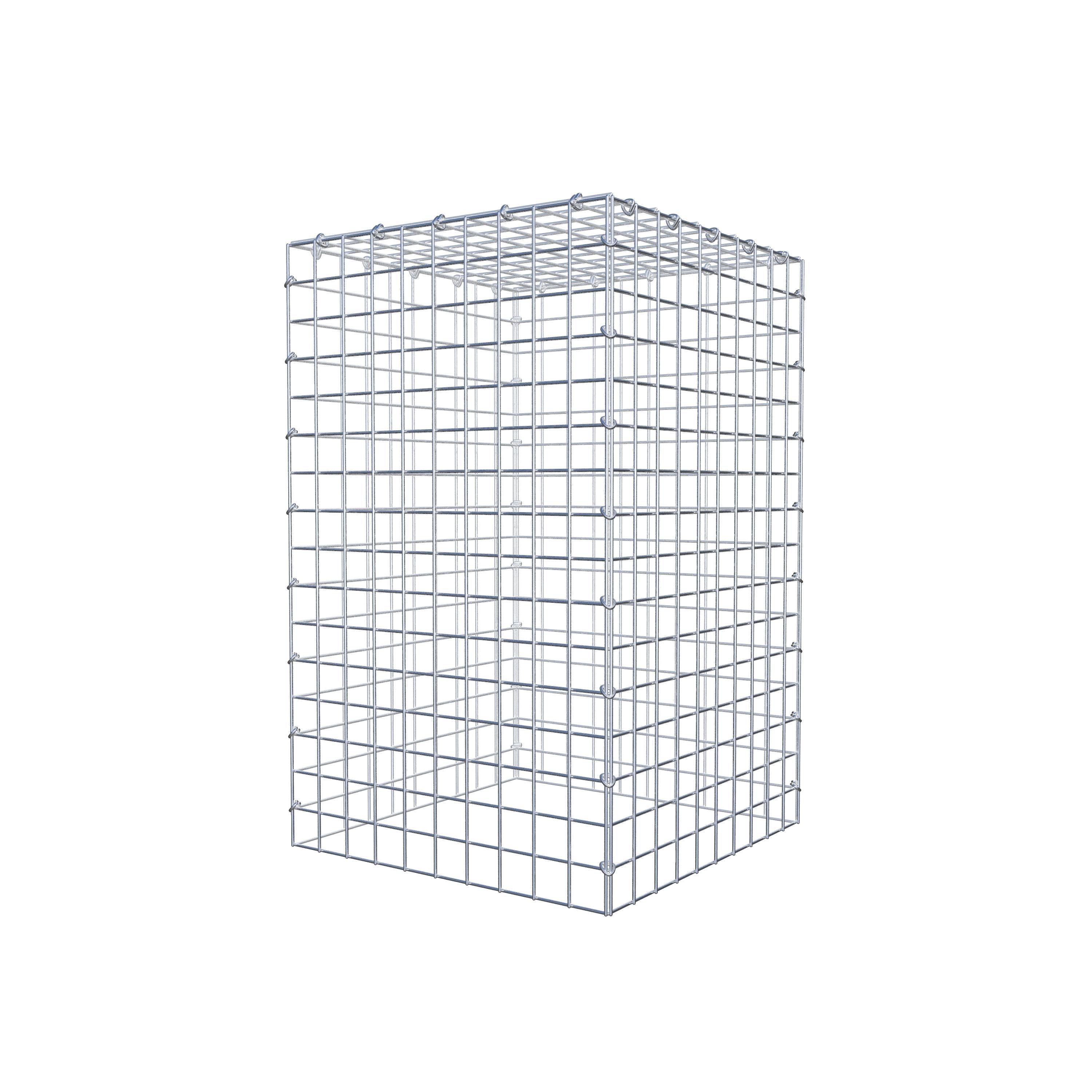 Mounted gabion type 3 80 cm x 50 cm x 50 cm (L x H x D), mesh size 5 cm x 5 cm, C-ring