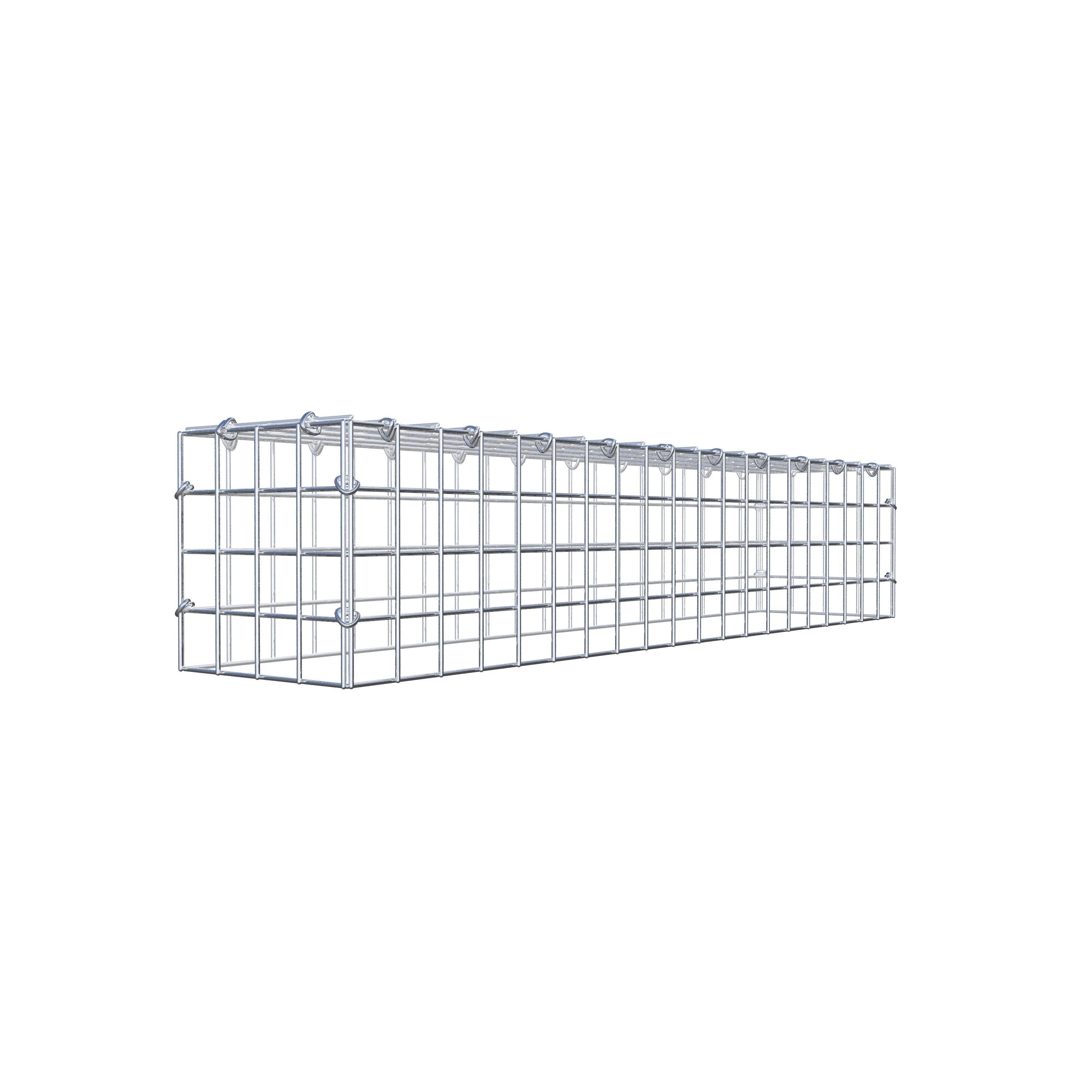 Monteret gabion type 3 100 cm x 20 cm x 20 cm (L x H x D), maskestørrelse 5 cm x 5 cm, C-ring