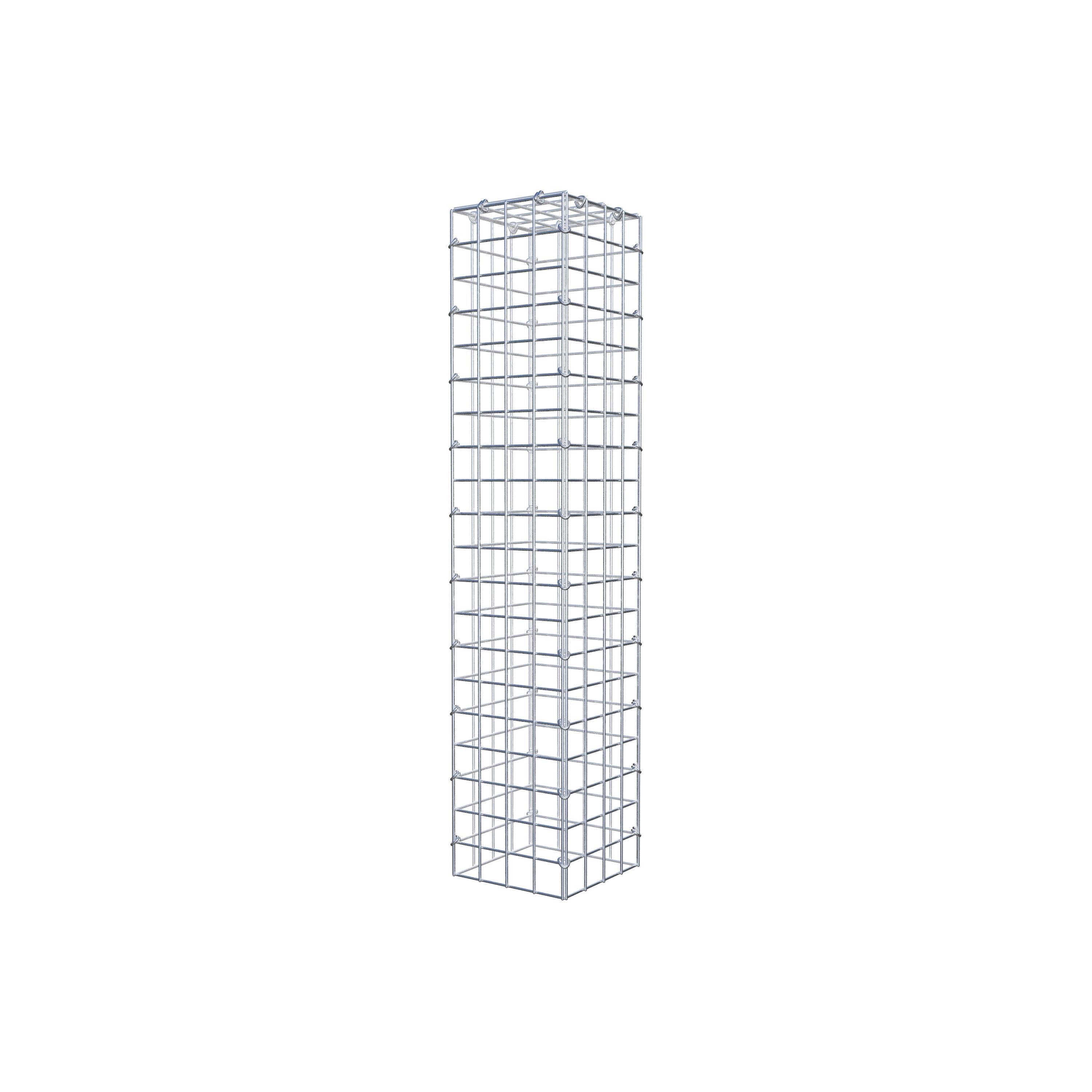 Mounted gabion type 3 100 cm x 20 cm x 20 cm (L x H x D), mesh size 5 cm x 5 cm, C-ring