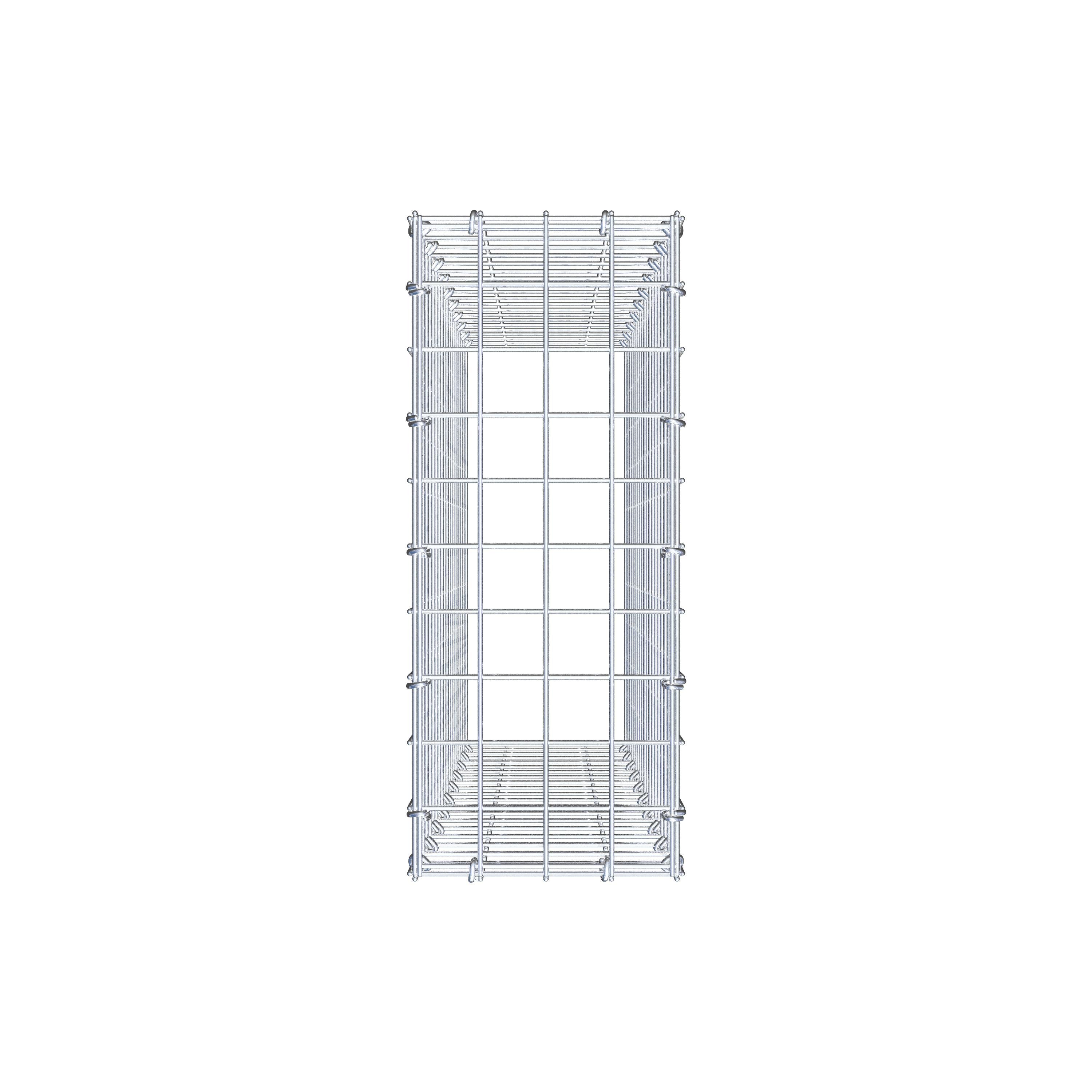 Monteret gabion type 3 100 cm x 20 cm x 50 cm (L x H x D), maskestørrelse 5 cm x 5 cm, C-ring