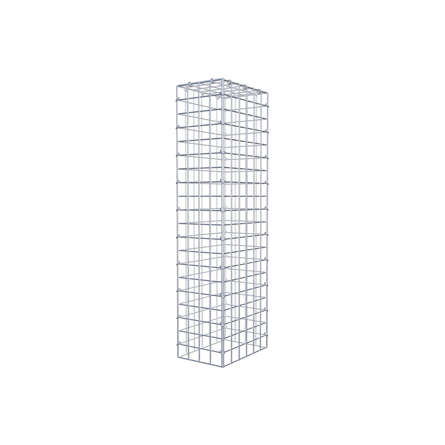 Monteret gabion type 3 100 cm x 30 cm x 20 cm (L x H x D), maskestørrelse 5 cm x 5 cm, C-ring