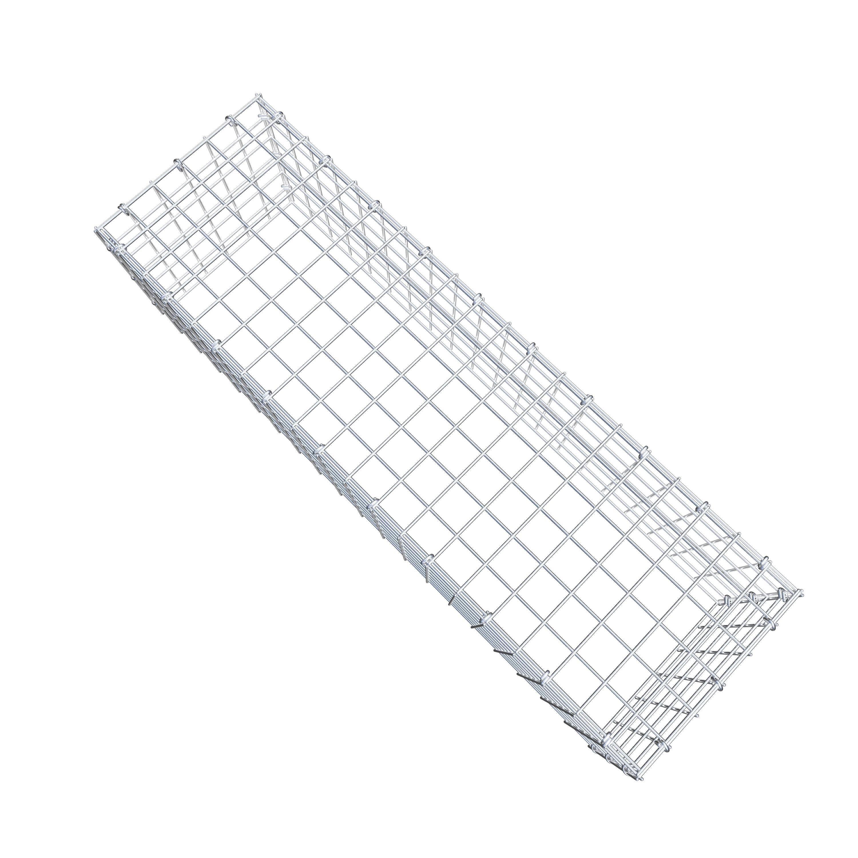 Monteret gabion type 3 100 cm x 30 cm x 30 cm (L x H x D), maskestørrelse 5 cm x 5 cm, C-ring