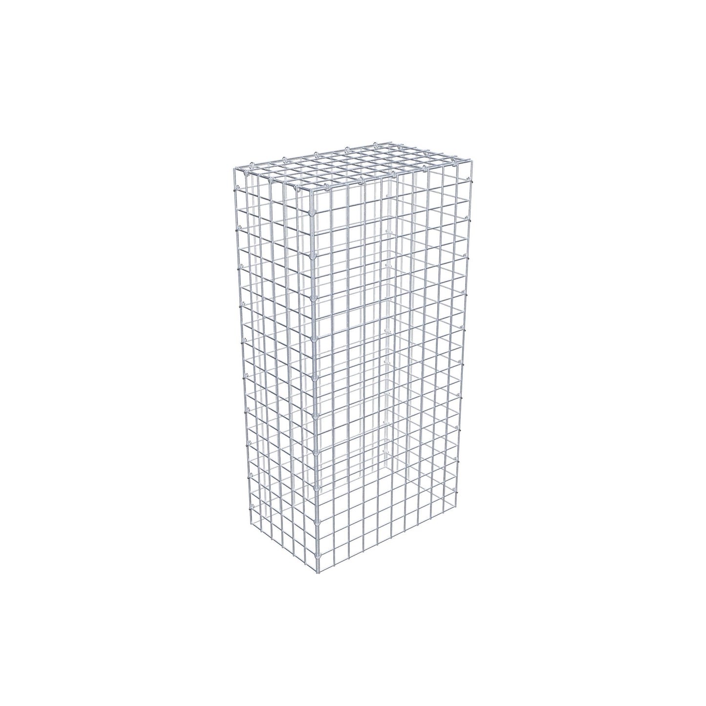 Monteret gabion type 3 100 cm x 30 cm x 50 cm (L x H x D), maskestørrelse 5 cm x 5 cm, C-ring