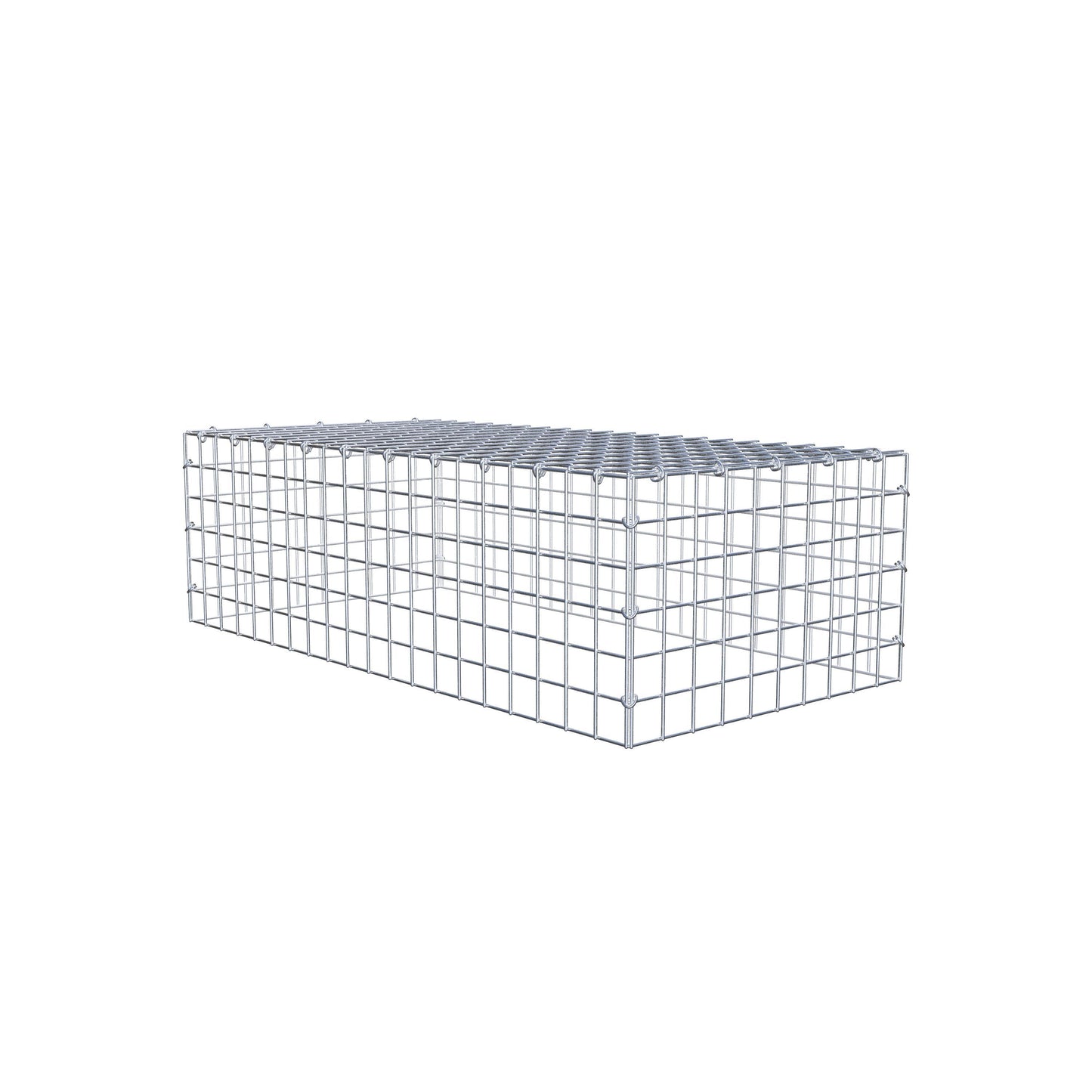 Monteret gabion type 3 100 cm x 30 cm x 50 cm (L x H x D), maskestørrelse 5 cm x 5 cm, C-ring