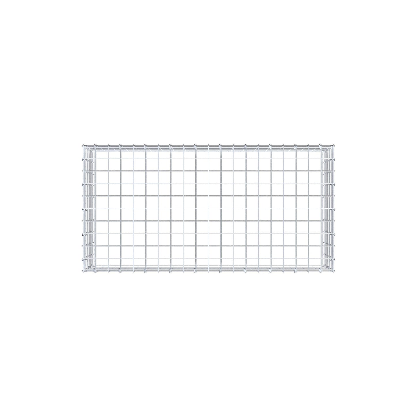 Monteret gabion type 3 100 cm x 30 cm x 50 cm (L x H x D), maskestørrelse 5 cm x 5 cm, C-ring