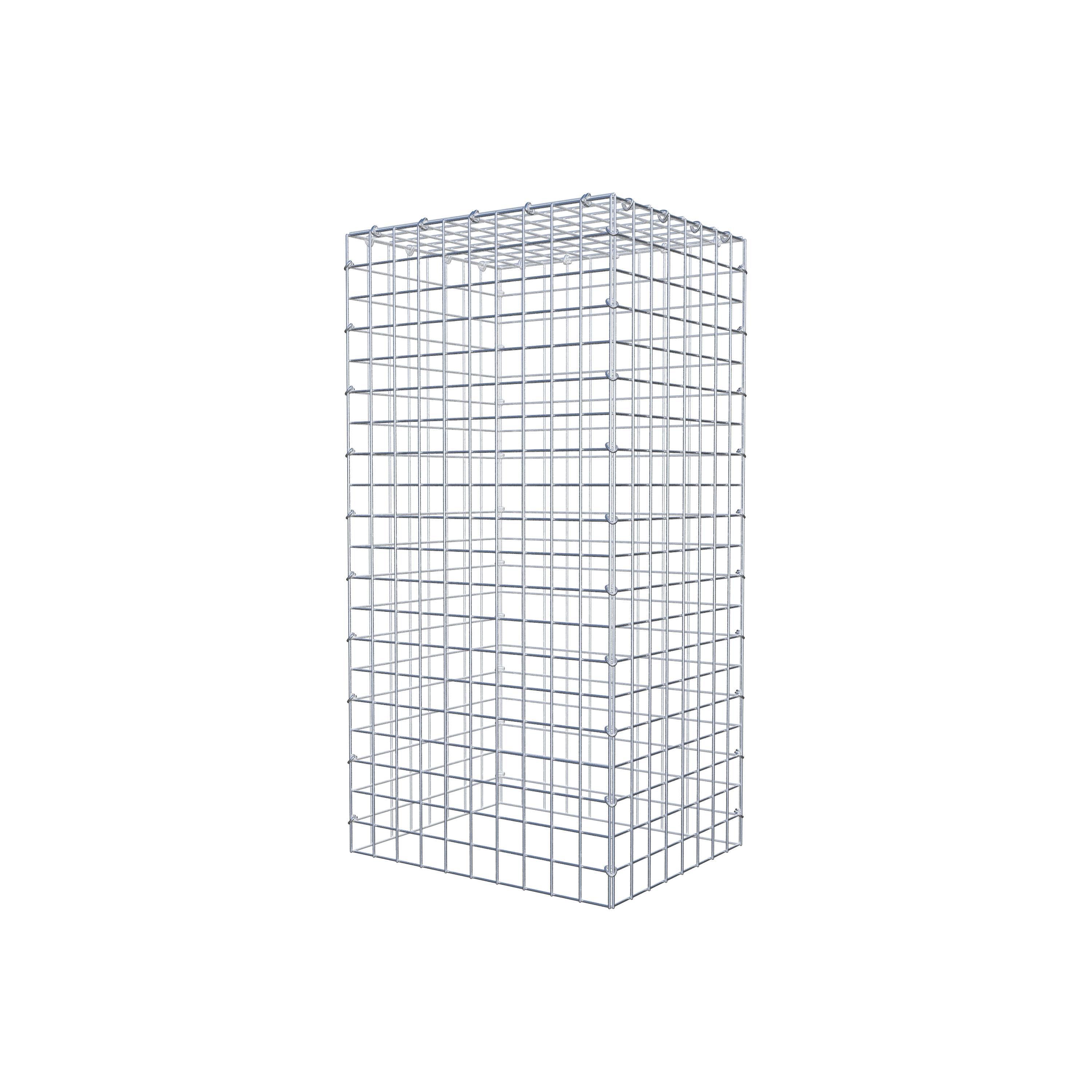 Mounted gabion type 3 100 cm x 40 cm x 50 cm (L x H x D), mesh size 5 cm x 5 cm, C-ring