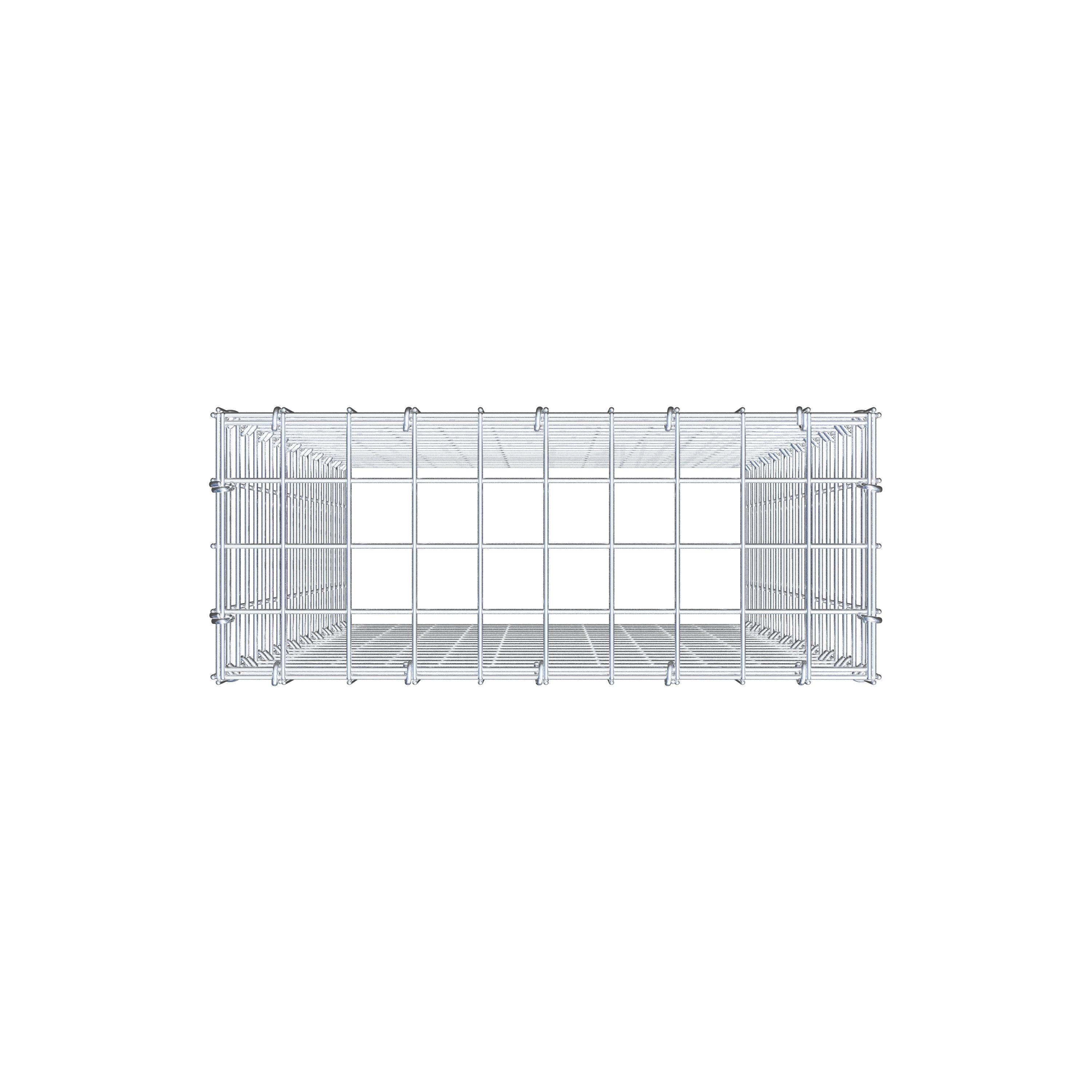 Gabião Tipo 3 100 cm x 50 cm x 20 cm (C x A x P), malhagem 5 cm x 5 cm, anel C