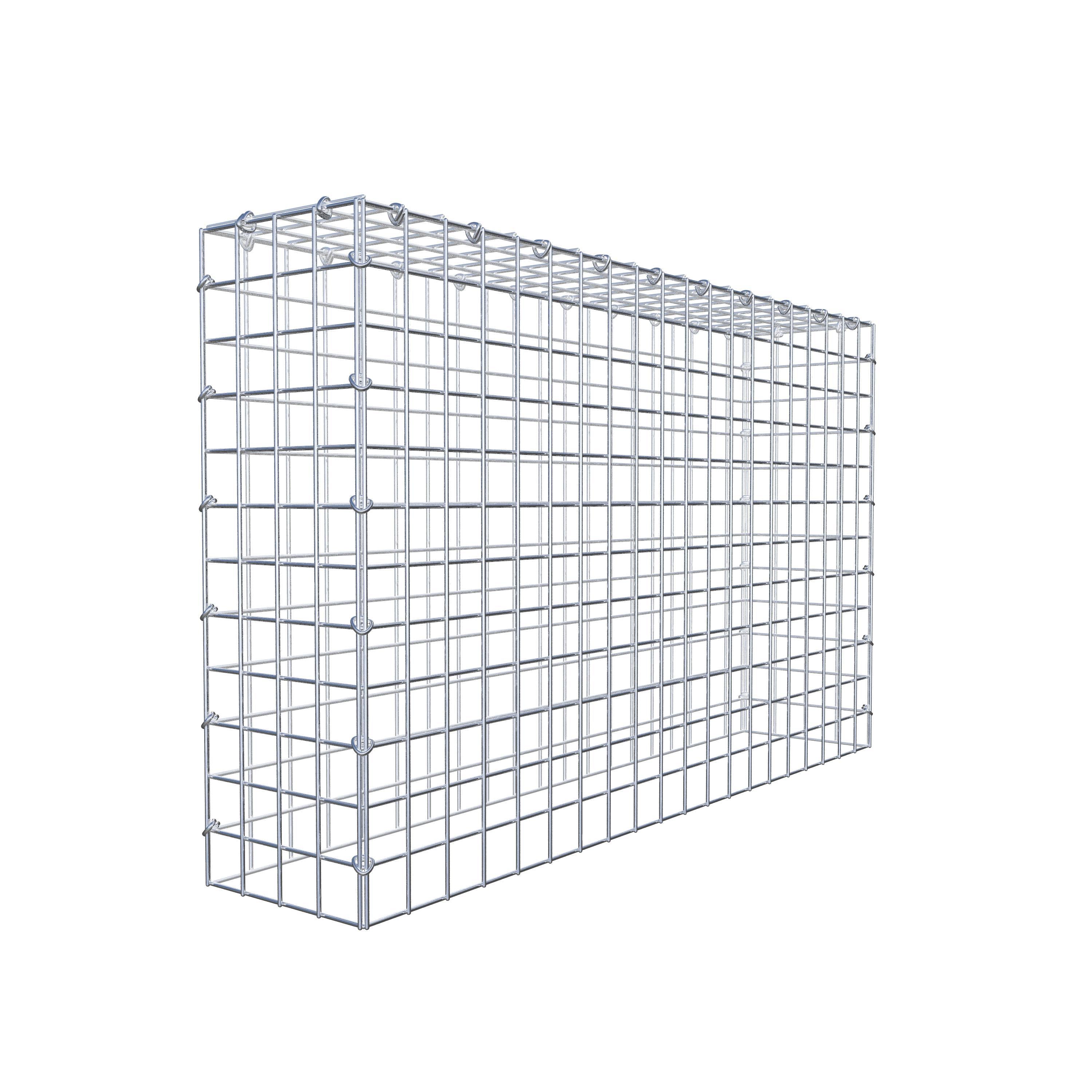 Monteret gabion type 3 100 cm x 60 cm x 20 cm (L x H x D), maskestørrelse 5 cm x 5 cm, C-ring