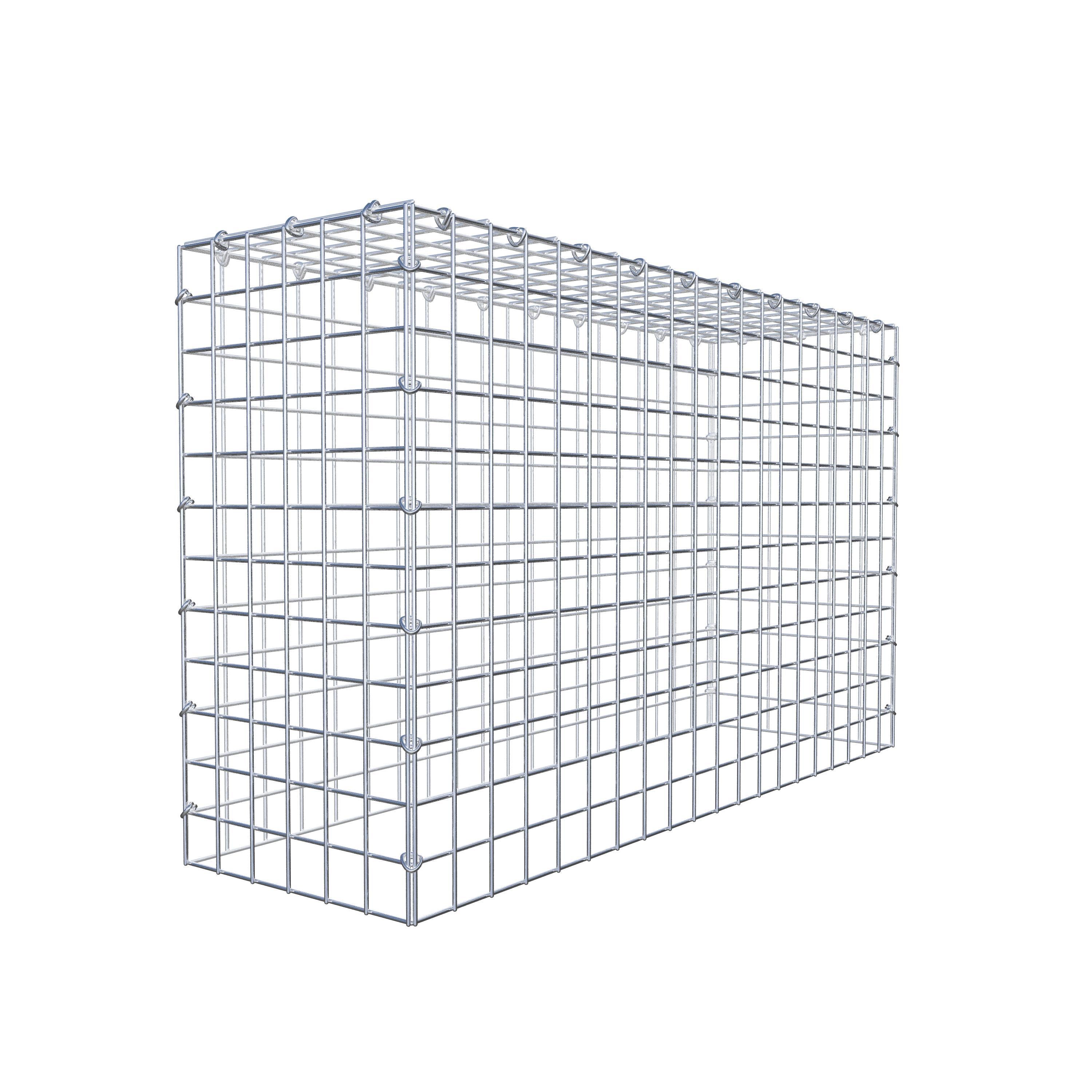 Monteret gabion type 3 100 cm x 60 cm x 30 cm (L x H x D), maskestørrelse 5 cm x 5 cm, C-ring