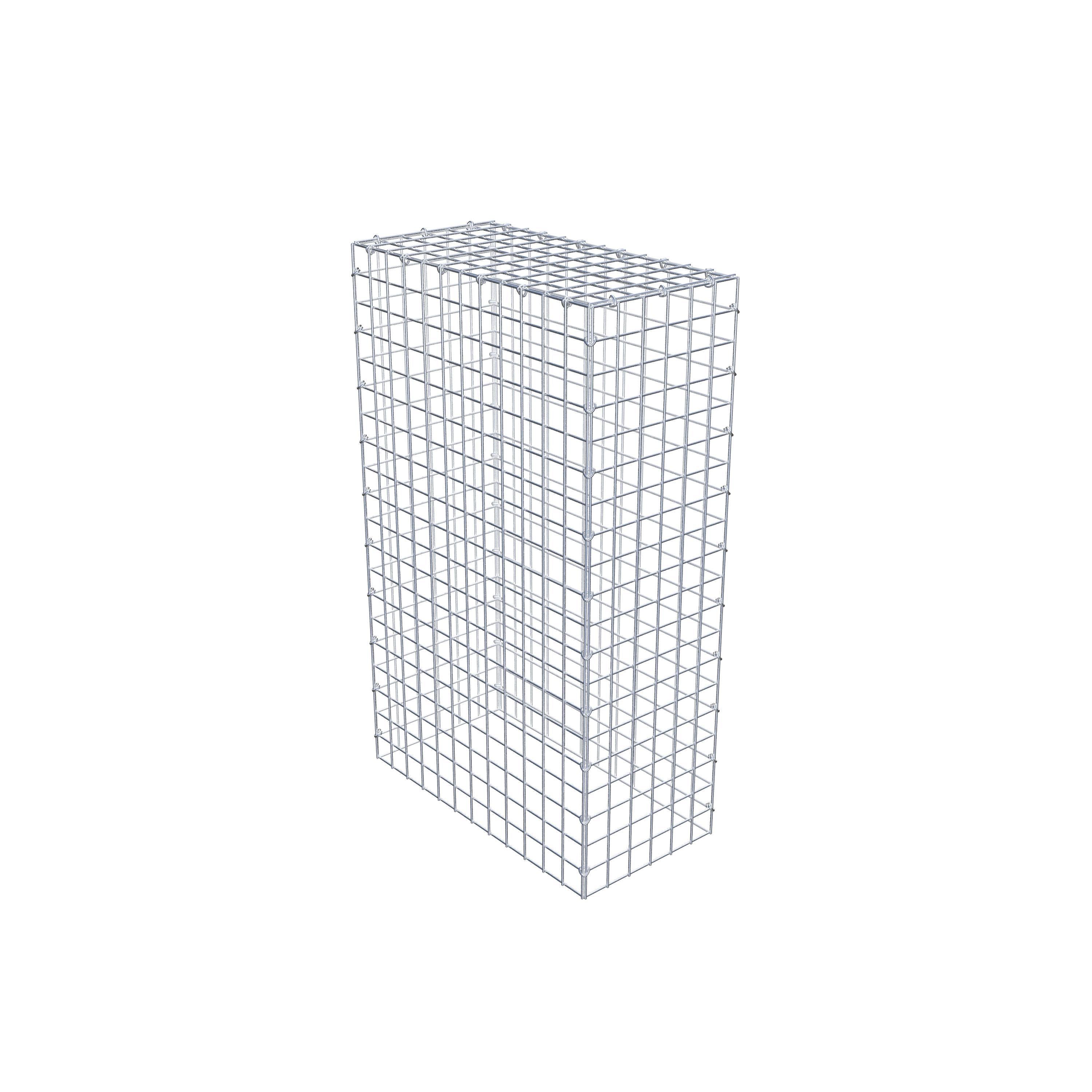 Monteret gabion type 3 100 cm x 60 cm x 30 cm (L x H x D), maskestørrelse 5 cm x 5 cm, C-ring