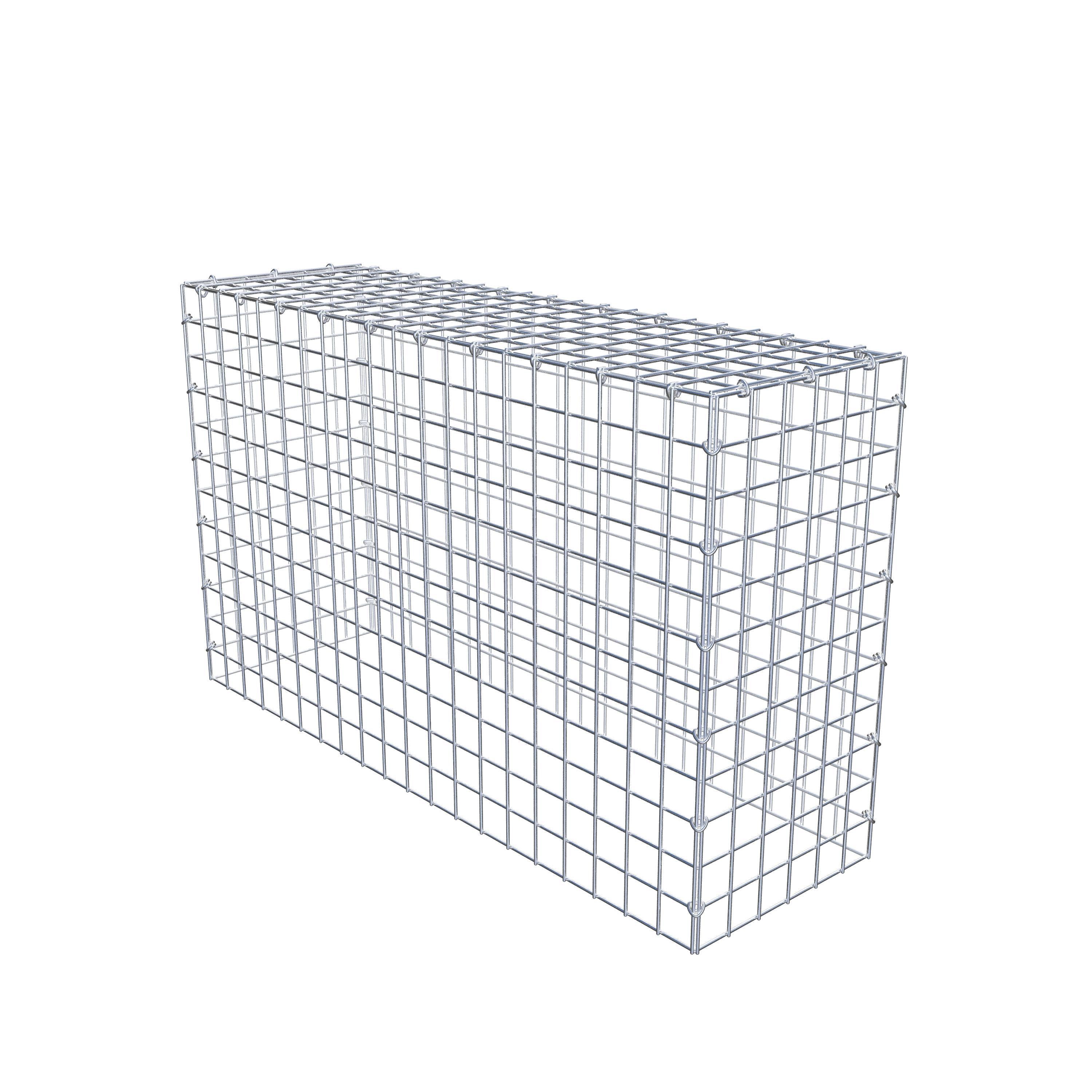 Monteret gabion type 3 100 cm x 60 cm x 30 cm (L x H x D), maskestørrelse 5 cm x 5 cm, C-ring