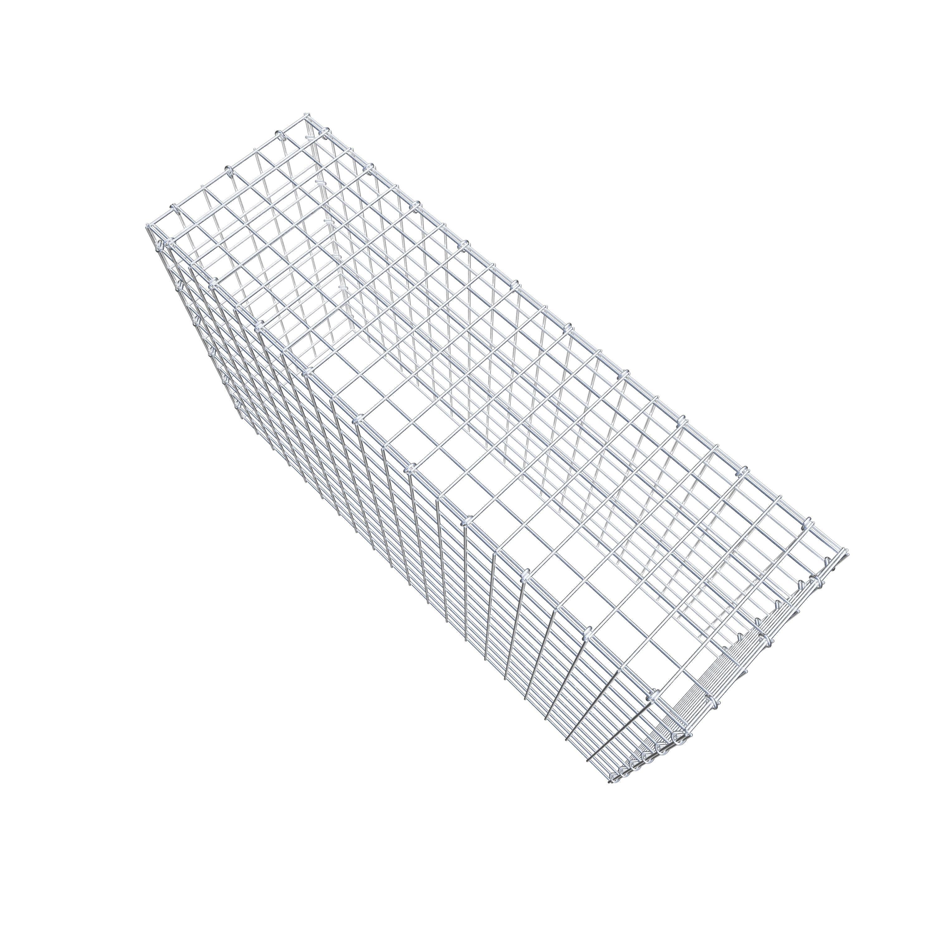 Mounted gabion type 3 100 cm x 60 cm x 30 cm (L x H x D), mesh size 5 cm x 5 cm, C-ring