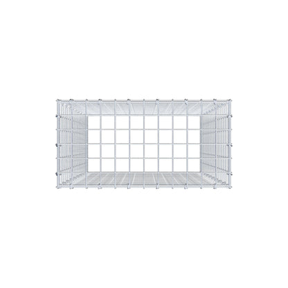 Monteret gabion type 3 100 cm x 60 cm x 30 cm (L x H x D), maskestørrelse 5 cm x 5 cm, C-ring