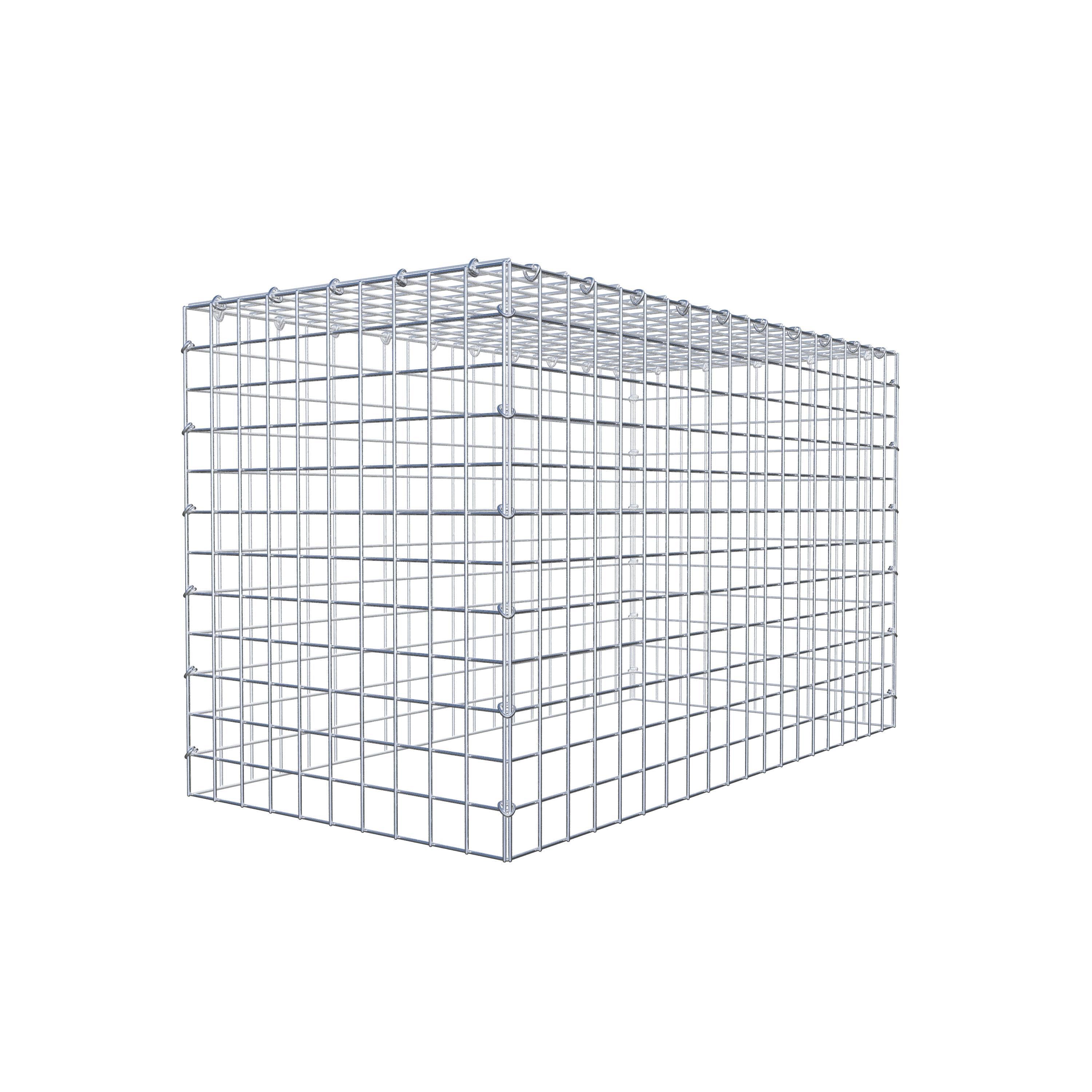 Monteret gabion type 3 100 cm x 60 cm x 50 cm (L x H x D), maskestørrelse 5 cm x 5 cm, C-ring