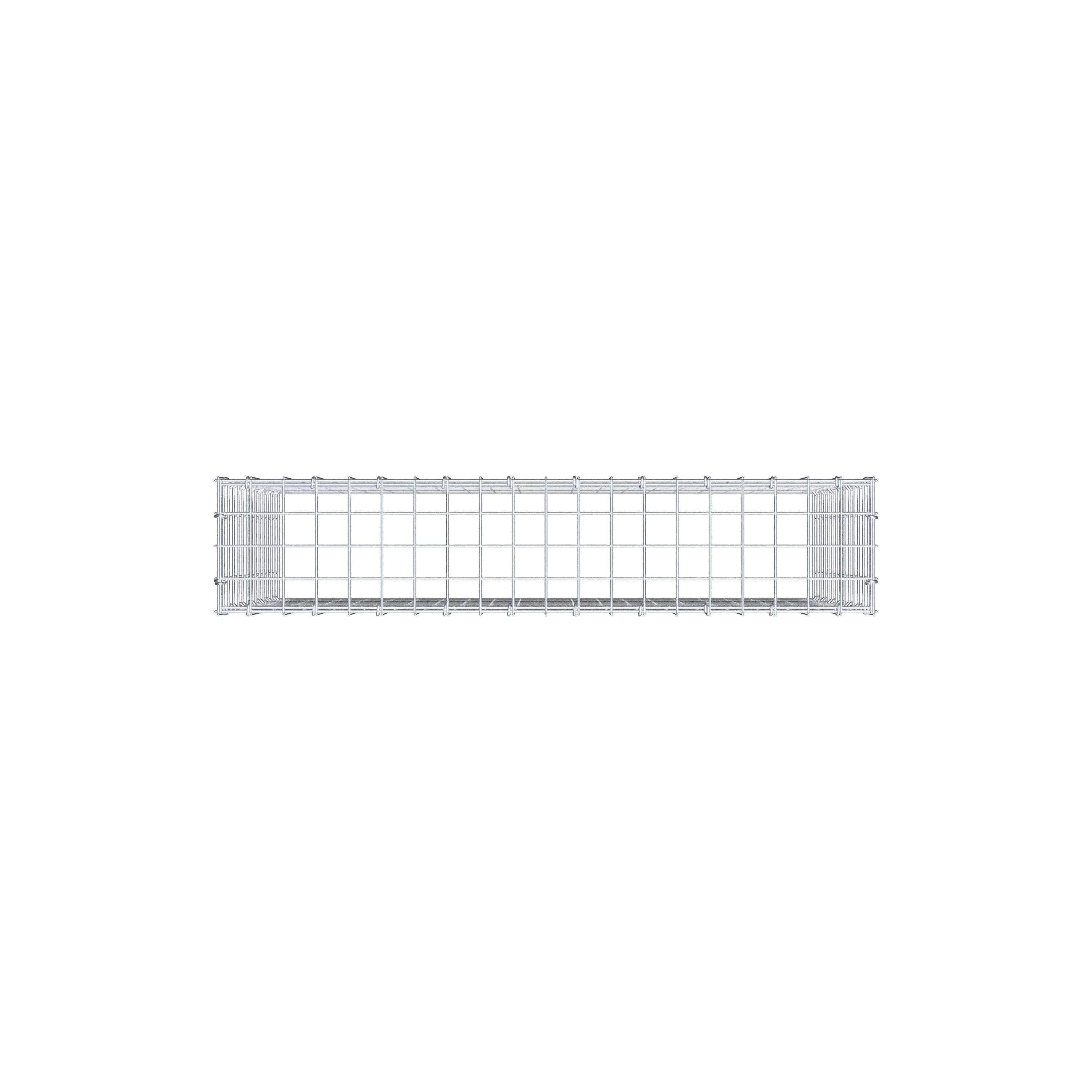 Monteret gabion type 3 100 cm x 70 cm x 20 cm (L x H x D), maskestørrelse 5 cm x 5 cm, C-ring