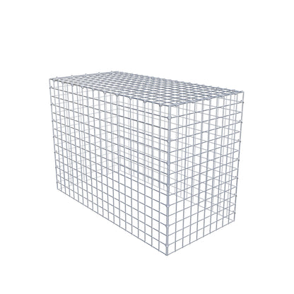 Mounted gabion type 3 100 cm x 70 cm x 50 cm (L x H x D), mesh size 5 cm x 5 cm, C-ring