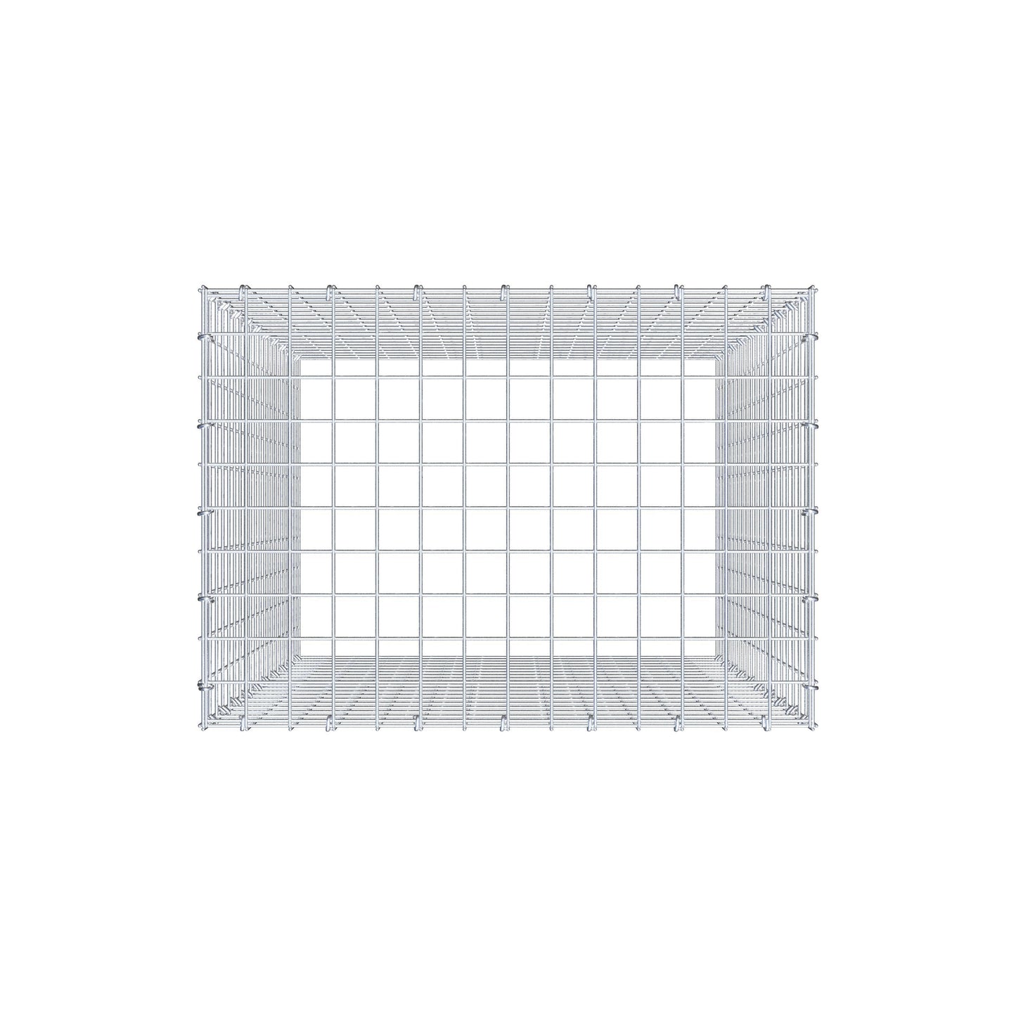 Mounted gabion type 3 100 cm x 70 cm x 50 cm (L x H x D), mesh size 5 cm x 5 cm, C-ring