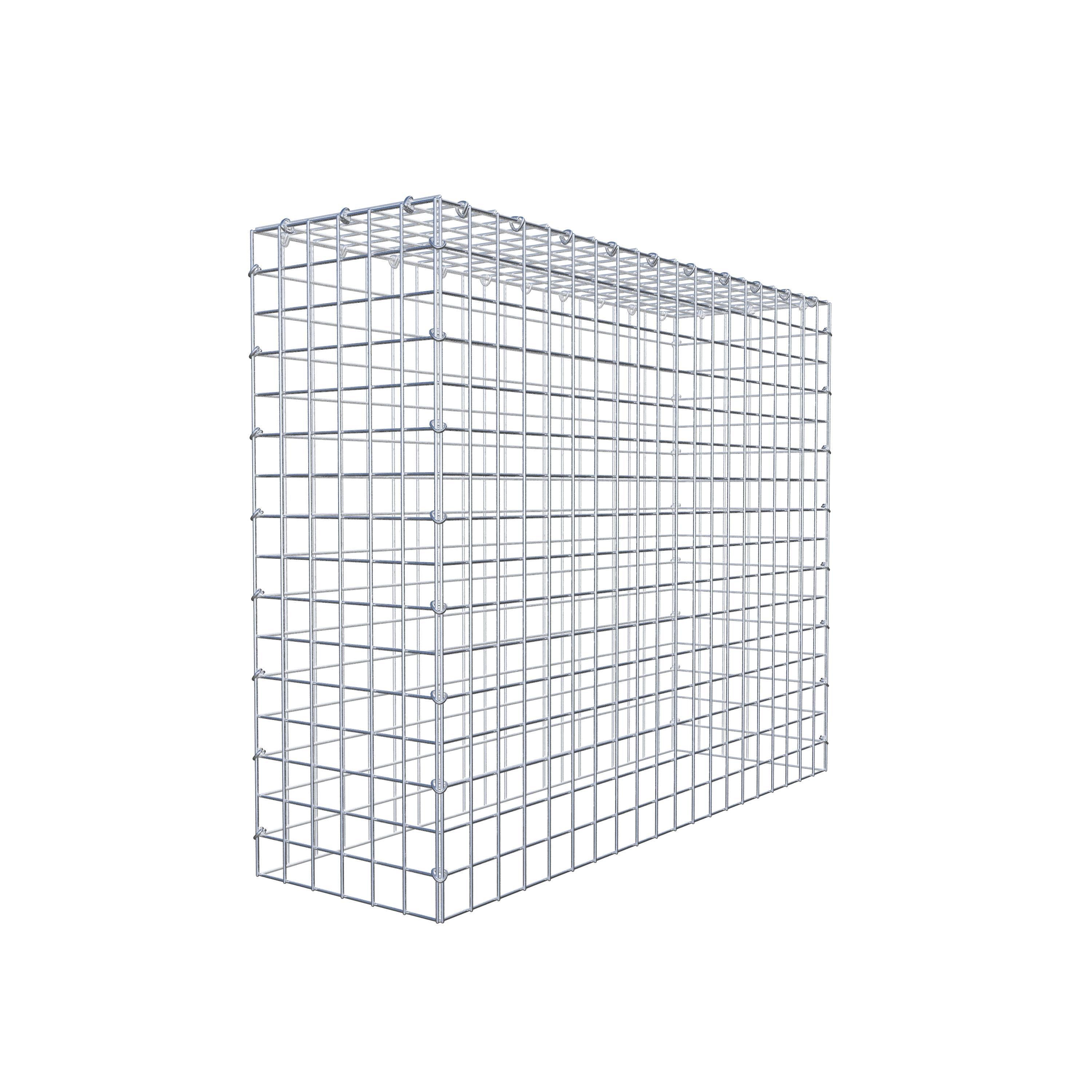 Monteret gabion type 3 100 cm x 80 cm x 30 cm (L x H x D), maskestørrelse 5 cm x 5 cm, C-ring