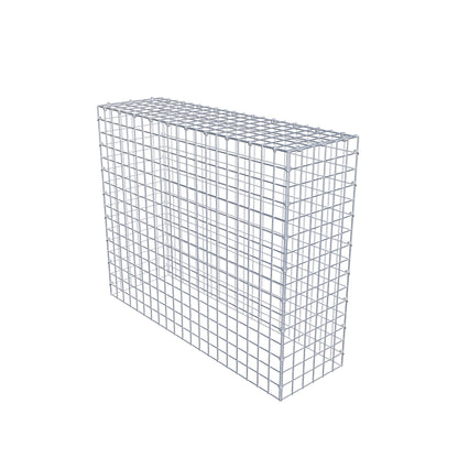 Monteret gabion type 3 100 cm x 80 cm x 30 cm (L x H x D), maskestørrelse 5 cm x 5 cm, C-ring
