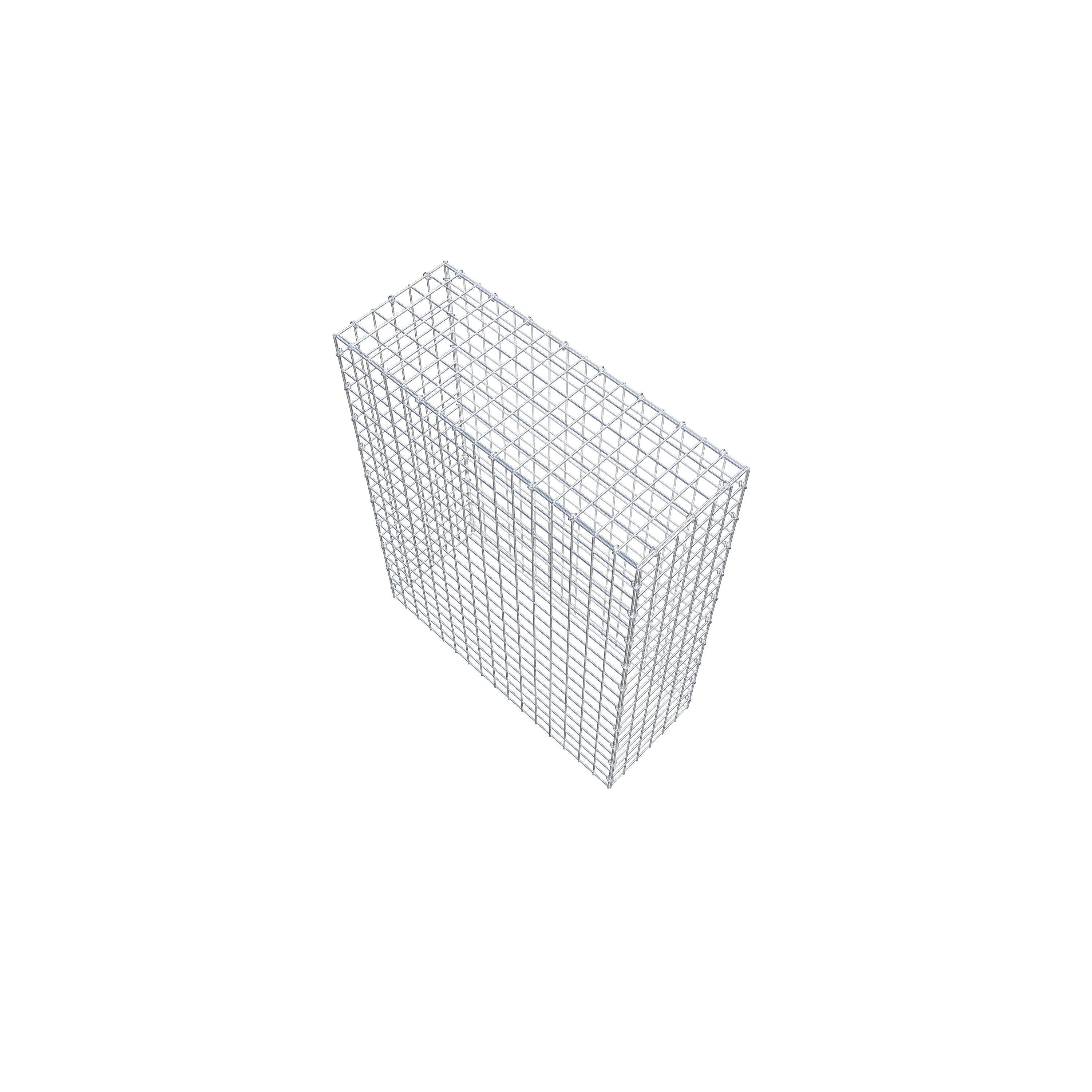 Monteret gabion type 3 100 cm x 80 cm x 30 cm (L x H x D), maskestørrelse 5 cm x 5 cm, C-ring