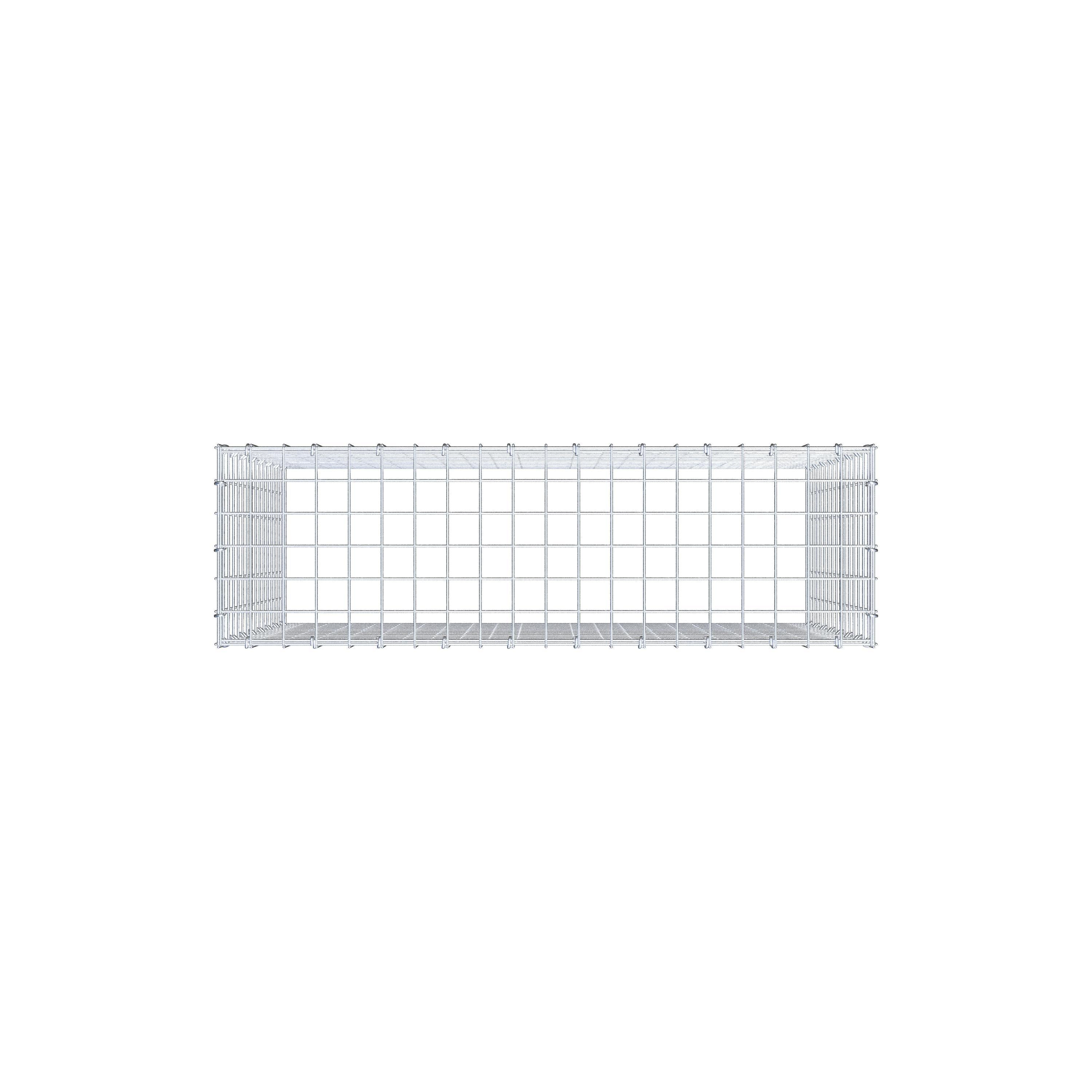 Monteret gabion type 3 100 cm x 80 cm x 30 cm (L x H x D), maskestørrelse 5 cm x 5 cm, C-ring