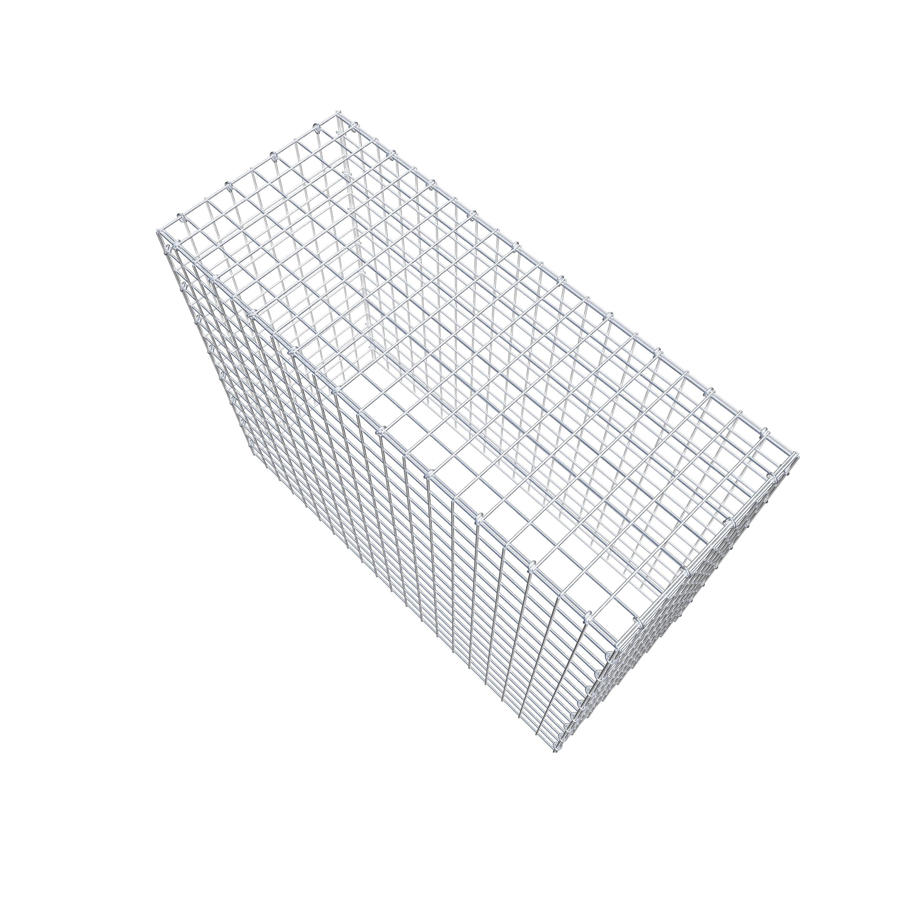 Monteret gabion type 3 100 cm x 80 cm x 40 cm (L x H x D), maskestørrelse 5 cm x 5 cm, C-ring