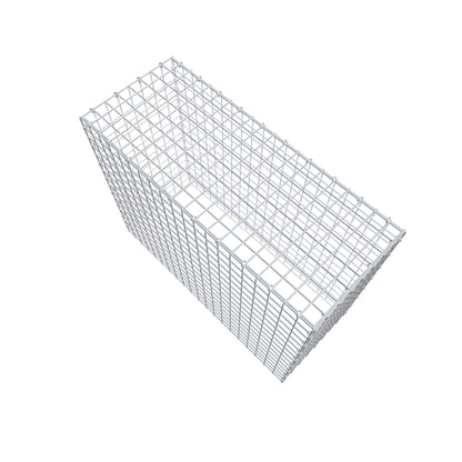 Typ 3 påbyggnadsgabion 100 cm x 80 cm x 40 cm (L x H x D), maskstorlek 5 cm x 5 cm, C-ring