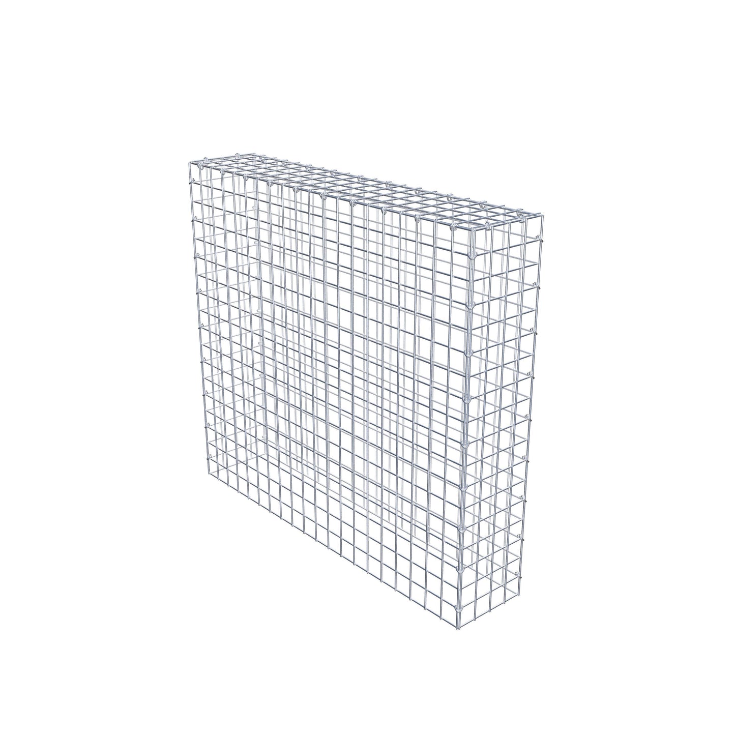Monteret gabion type 3 100 cm x 90 cm x 20 cm (L x H x D), maskestørrelse 5 cm x 5 cm, C-ring